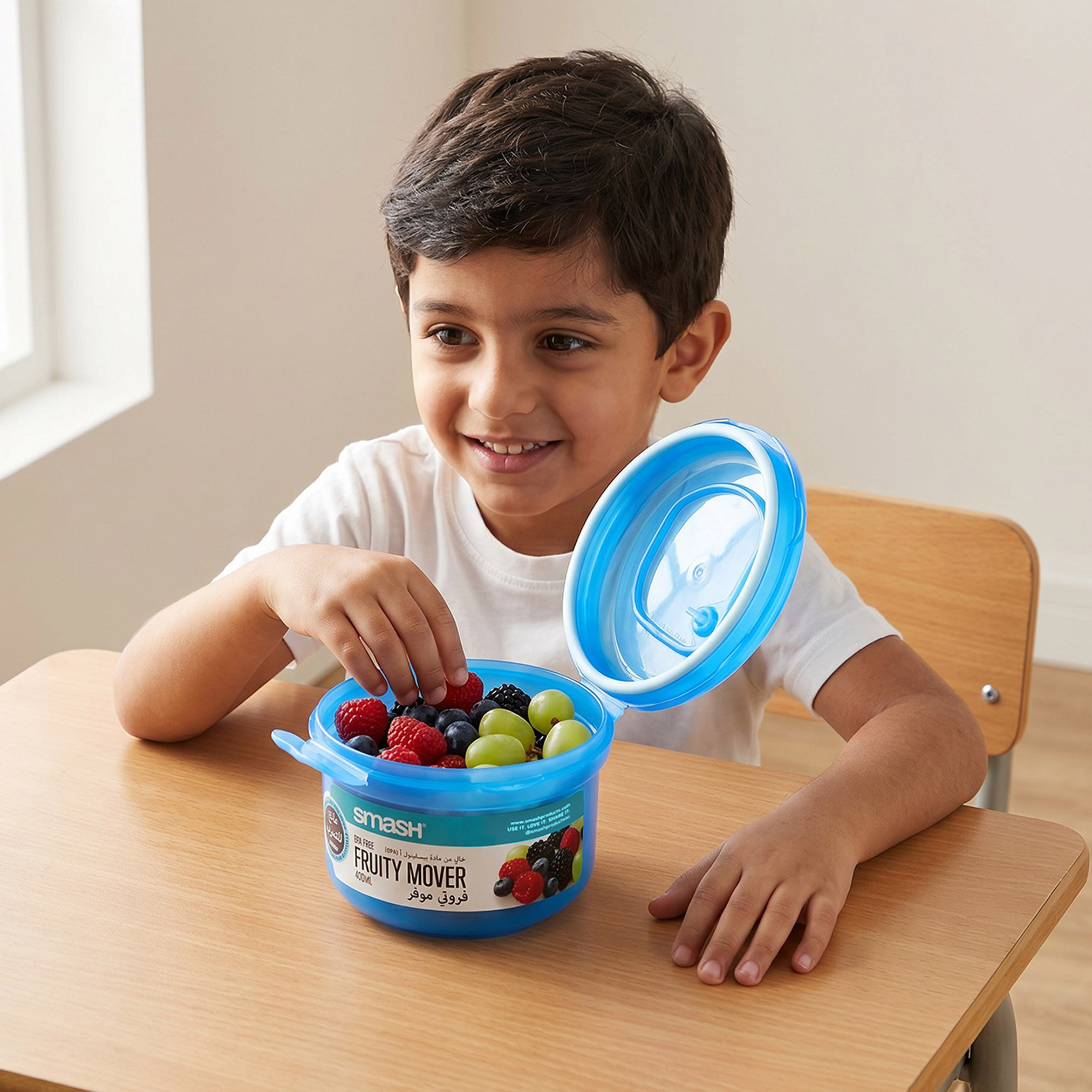 Smash Solid Fruity Mover for Kids with Clip Lock Lid - 400 ml-school-lunchessentials-lunchboxes-image-3