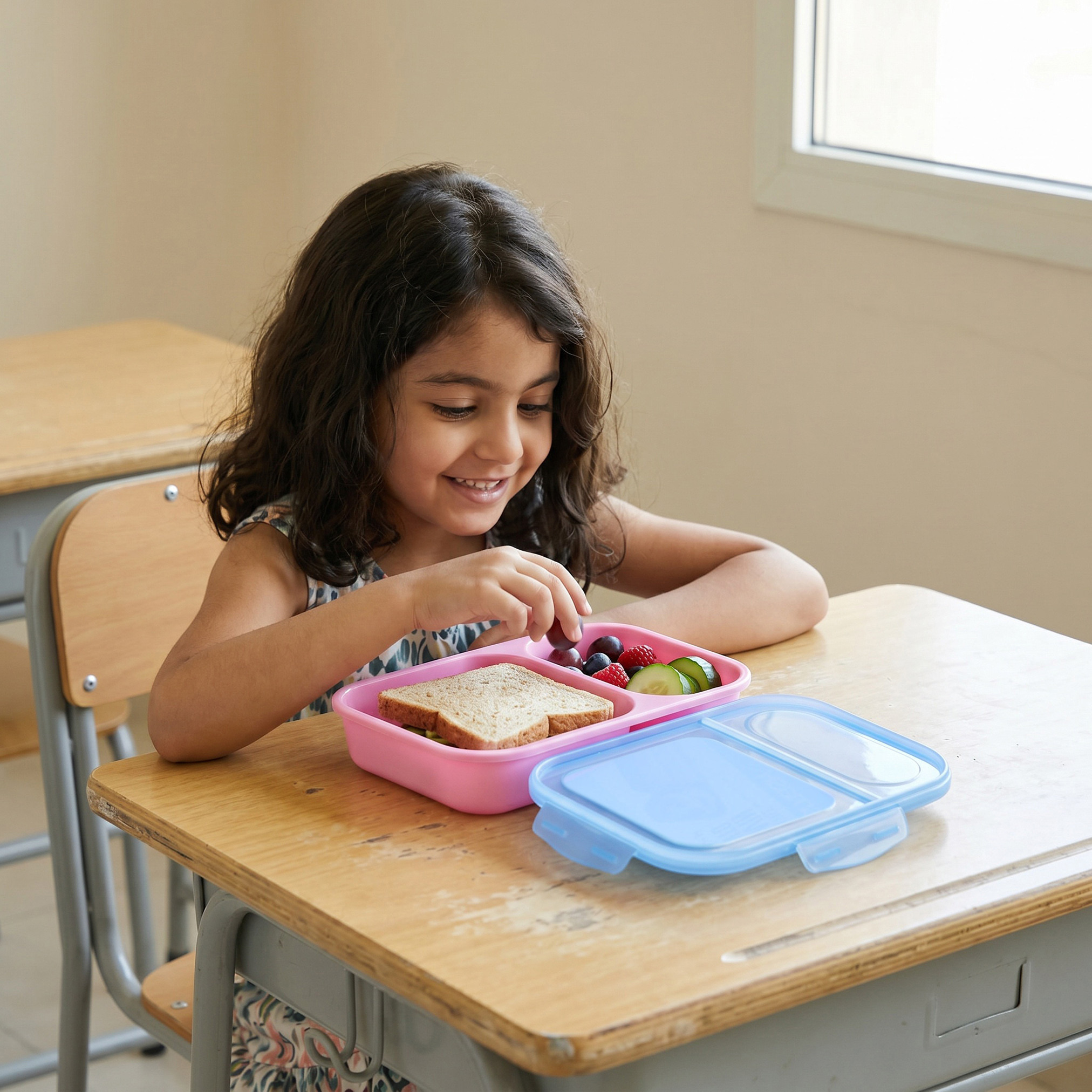 Smash Solid Bento Lunch Box for Kids with Compartments - 680 ml-school-lunchessentials-lunchboxes-image-3