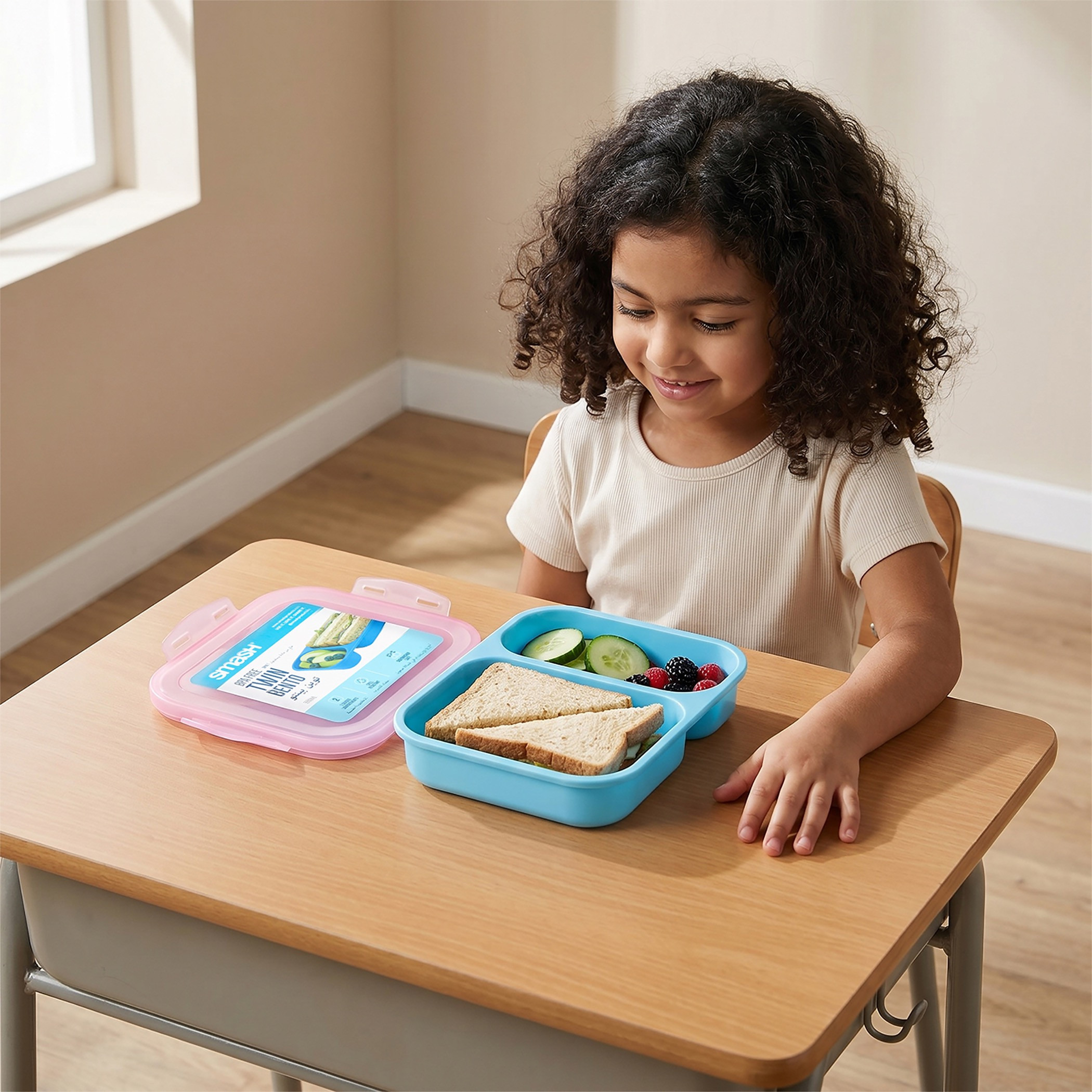 صندوق غداء سادة للأطفال بأقسام من سماش 680 مل-school-lunchessentials-lunchboxes-image-3