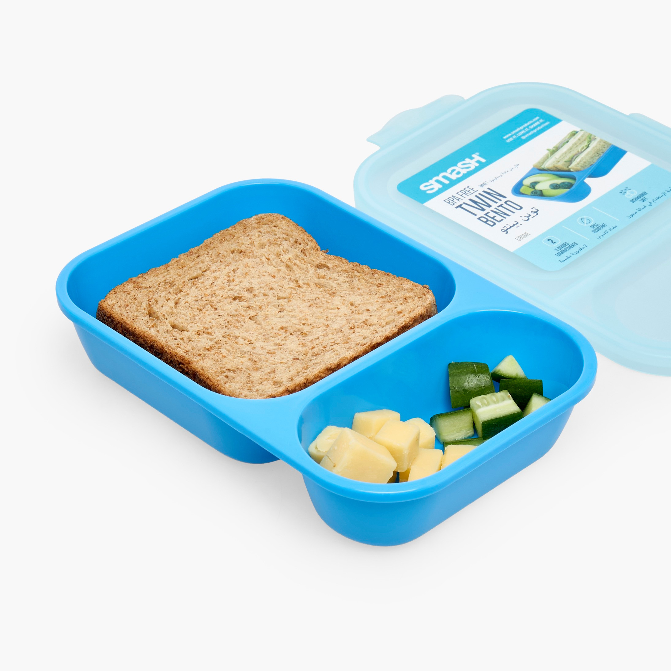Smash Solid Bento Lunch Box for Kids with Compartments - 680 ml-school-lunchessentials-lunchboxes-image-9