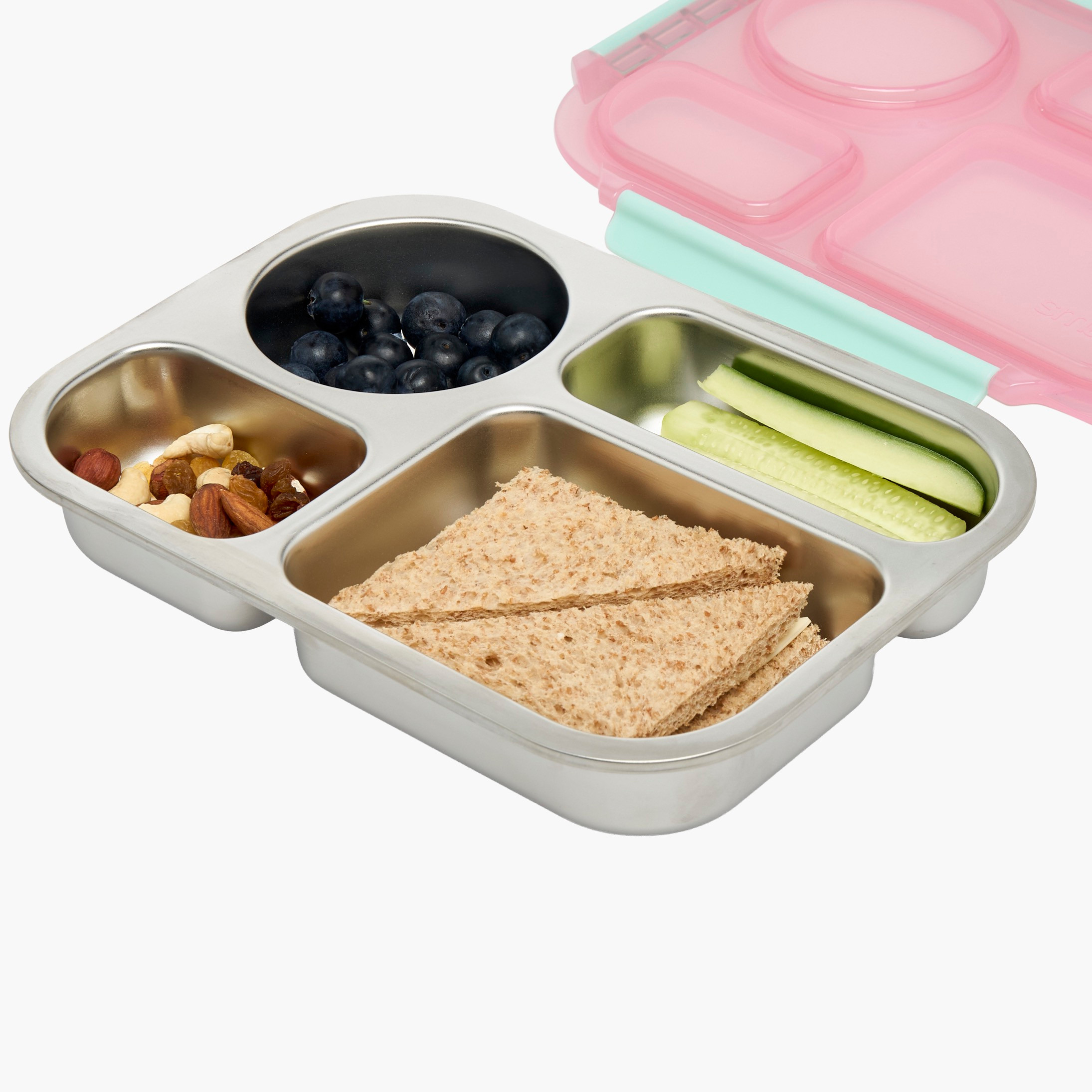 Smash Solid Bento Lunch Box for Kids with Clip Lock Closure-school-lunchessentials-lunchboxes-image-1