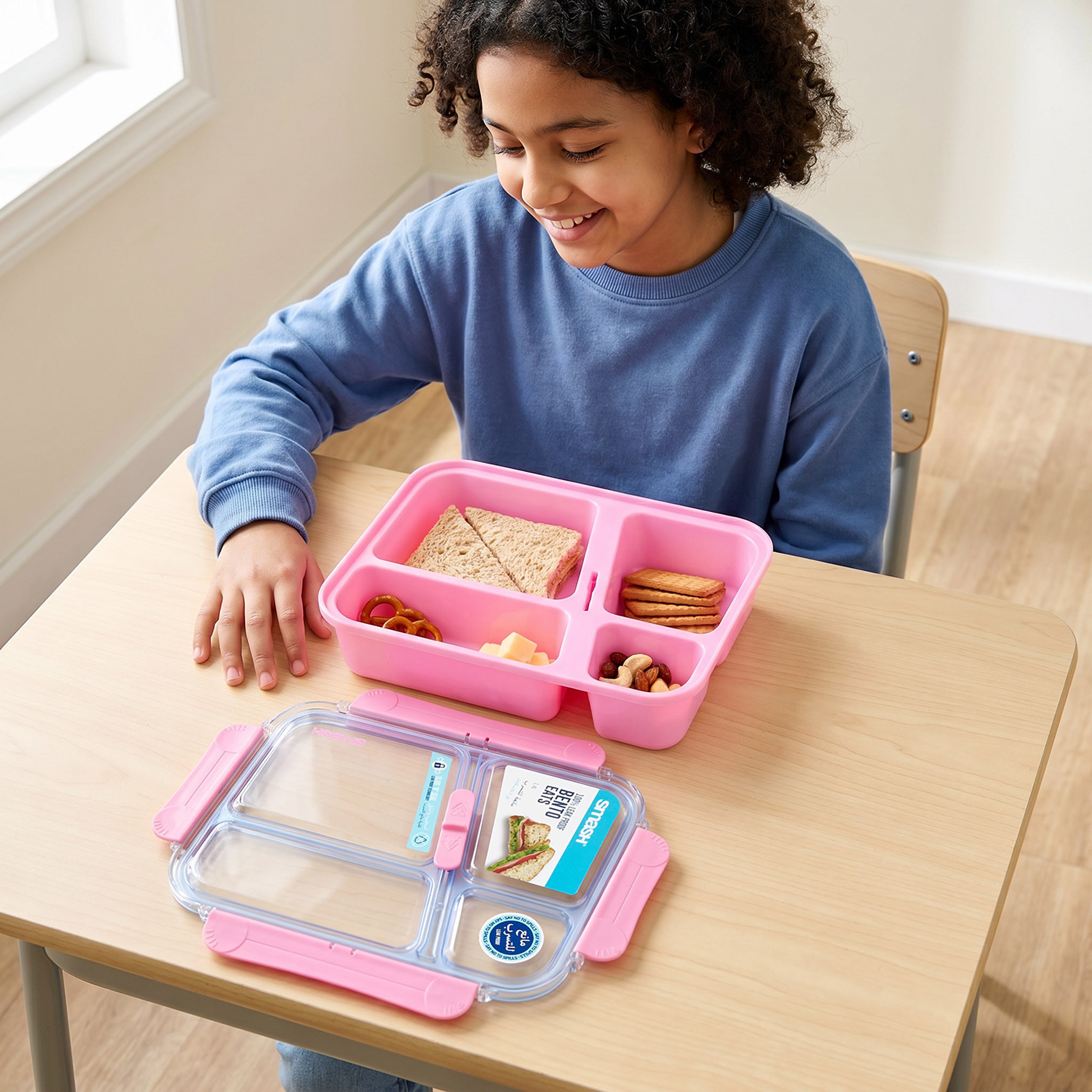 Smash Solid Bento Box for Kids with Clip Lock Lid-school-lunchessentials-lunchboxes-image-3
