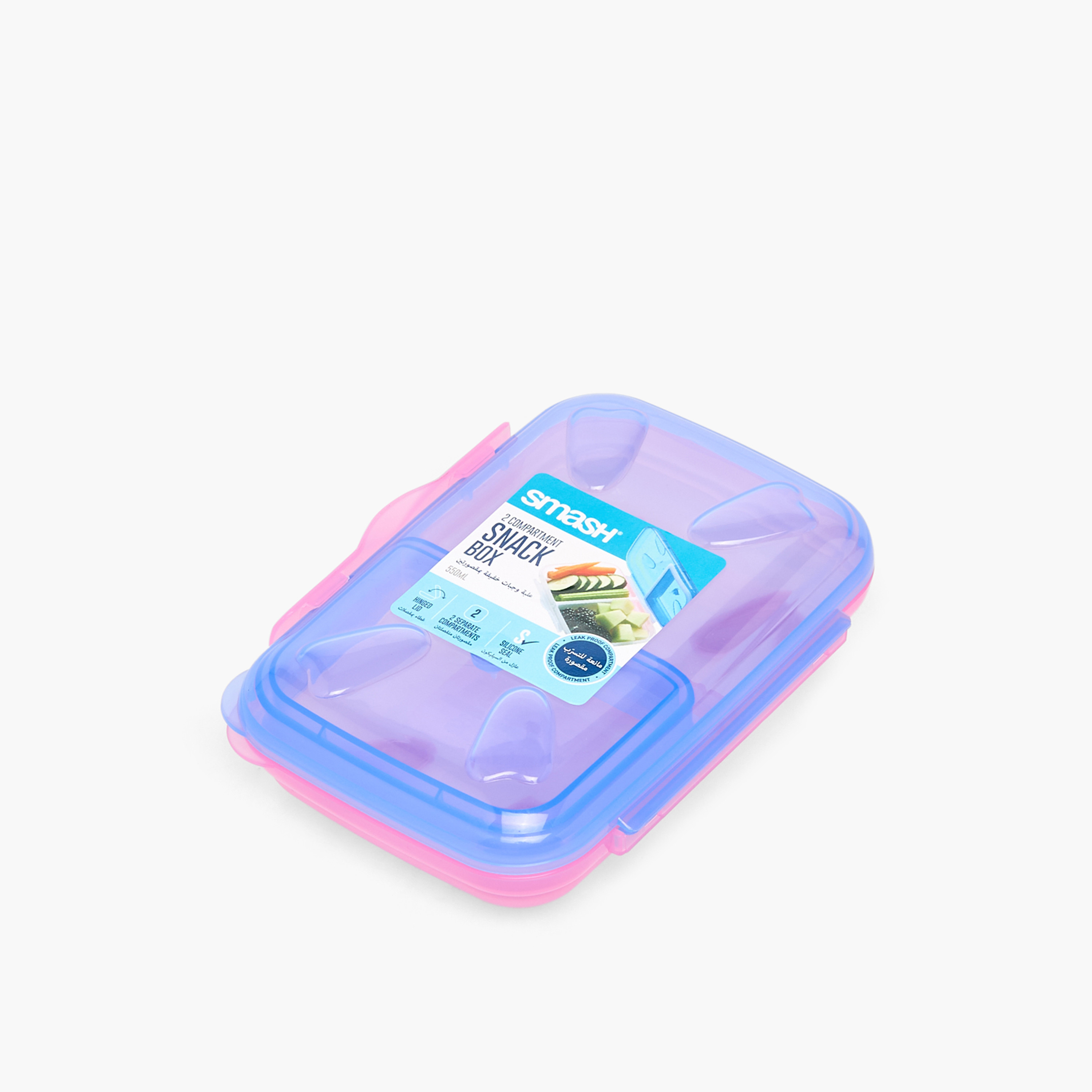 Smash Solid Bento Lunch Box for Girls with Clip Lock Lid - 550 ml-school-lunchessentials-lunchboxes-image-1