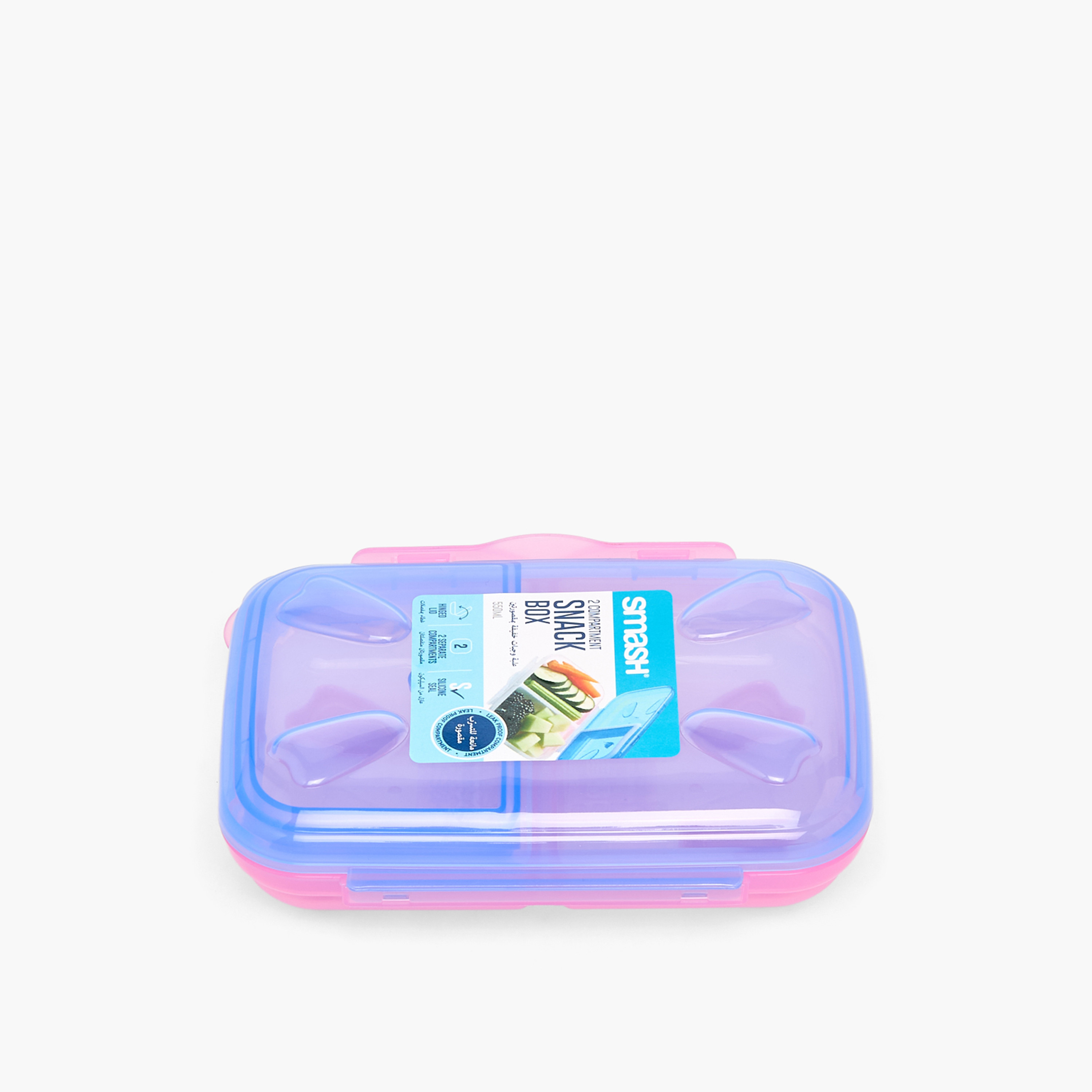 Smash Solid Bento Lunch Box for Girls with Clip Lock Lid - 550 ml-school-lunchessentials-lunchboxes-image-2
