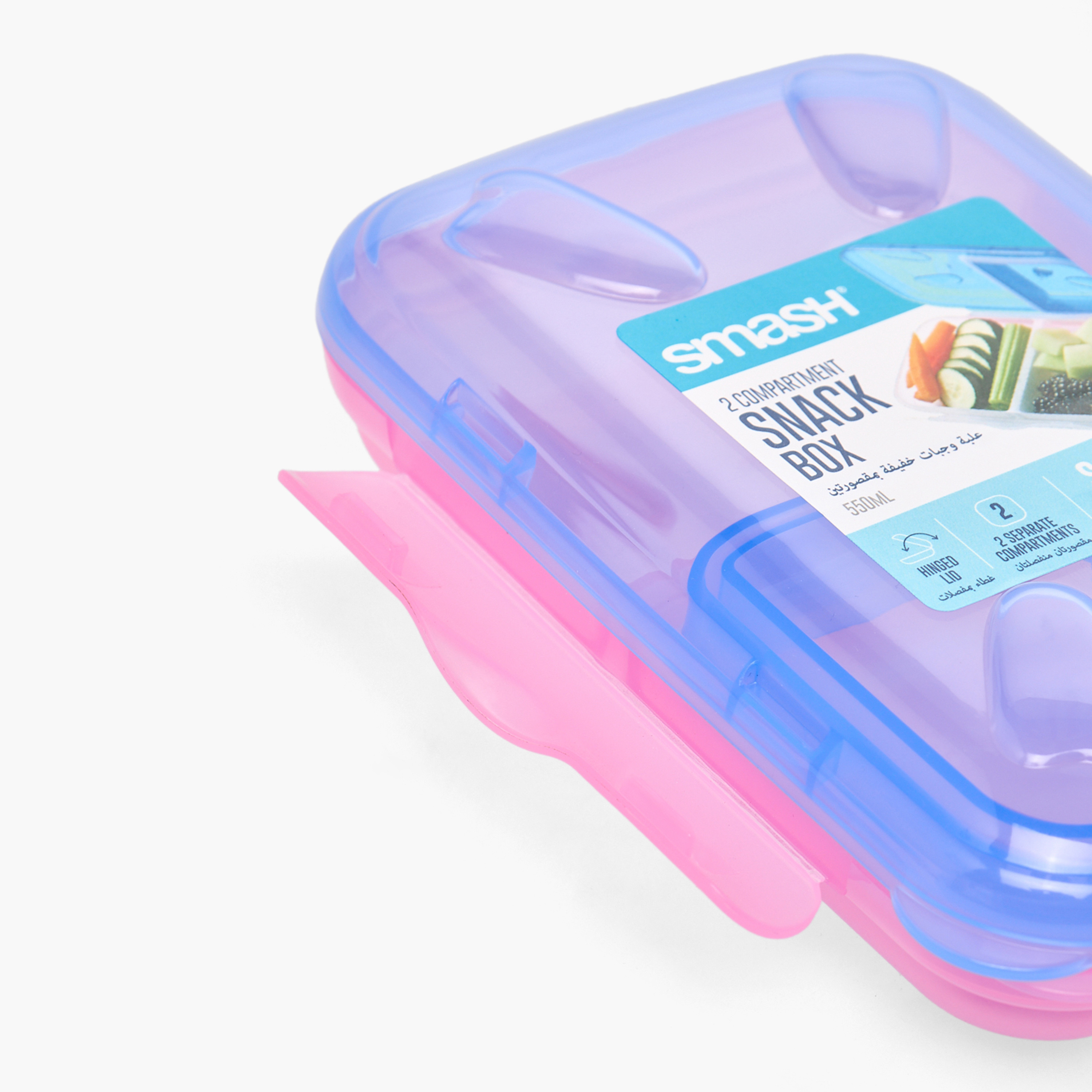 Smash Solid Bento Lunch Box for Girls with Clip Lock Lid - 550 ml-school-lunchessentials-lunchboxes-image-7