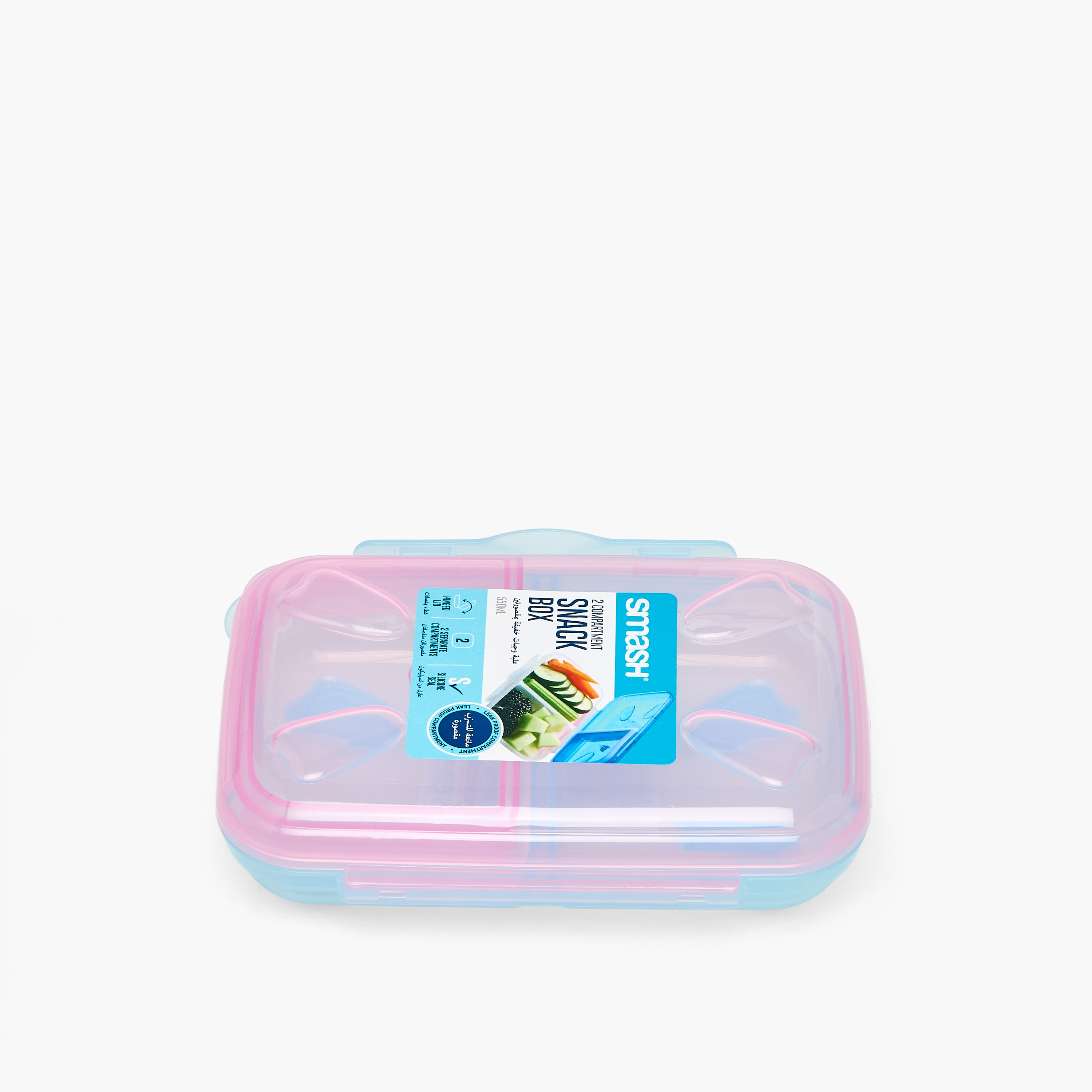 Smash Colourblock Bento Lunch Box for Girls with Clip Lock Lid-school-lunchessentials-lunchboxes-image-2