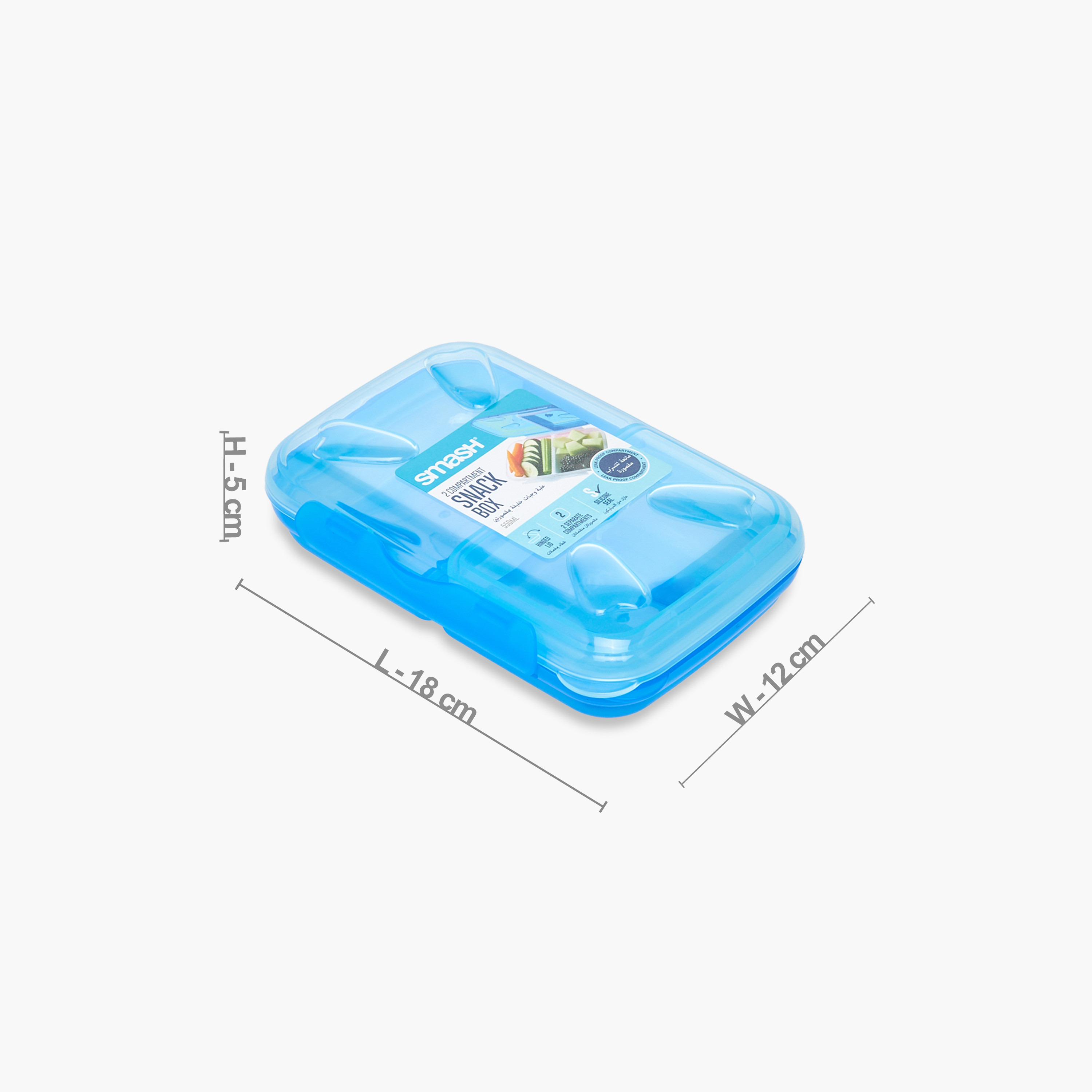 Smash Solid Bento Lunch Box for Boys with Silicone Seal - 550 ml-school-lunchessentials-lunchboxes-image-11