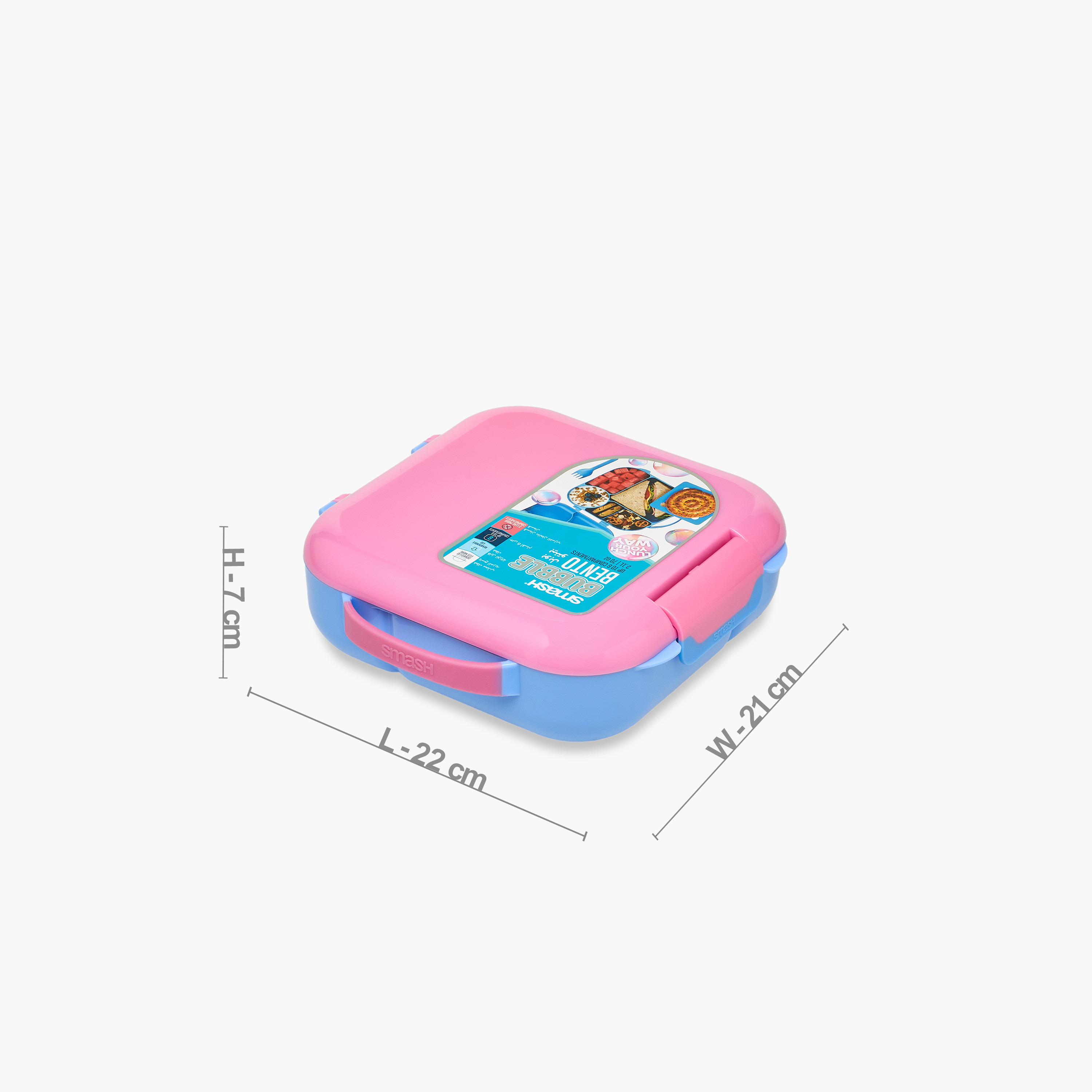 Smash Colourblock Bento Lunch Box for Kids 8-13 Years with Compartments-school-lunchessentials-lunchboxes-image-13