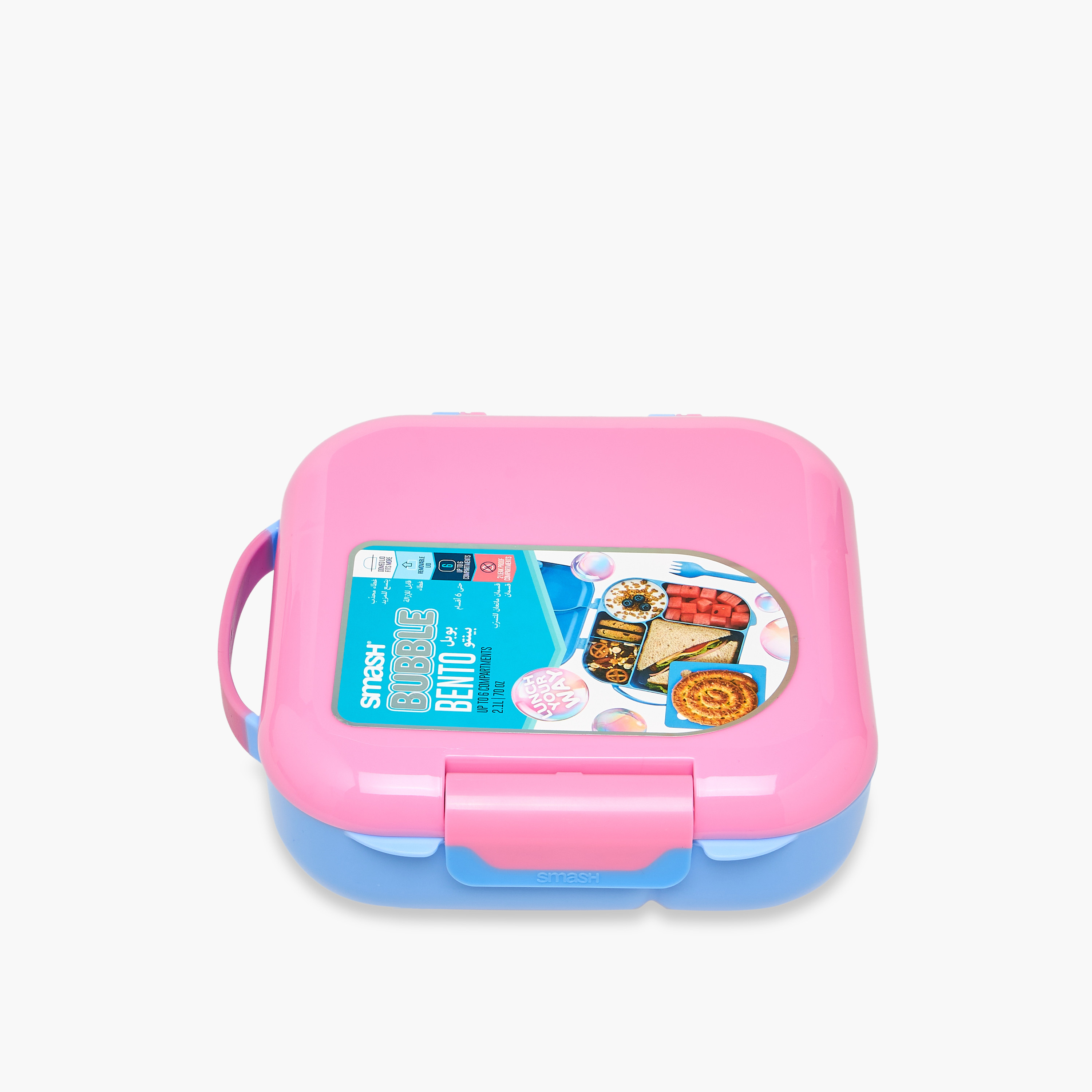 Smash Colourblock Bento Lunch Box for Kids 8-13 Years with Compartments-school-lunchessentials-lunchboxes-image-2