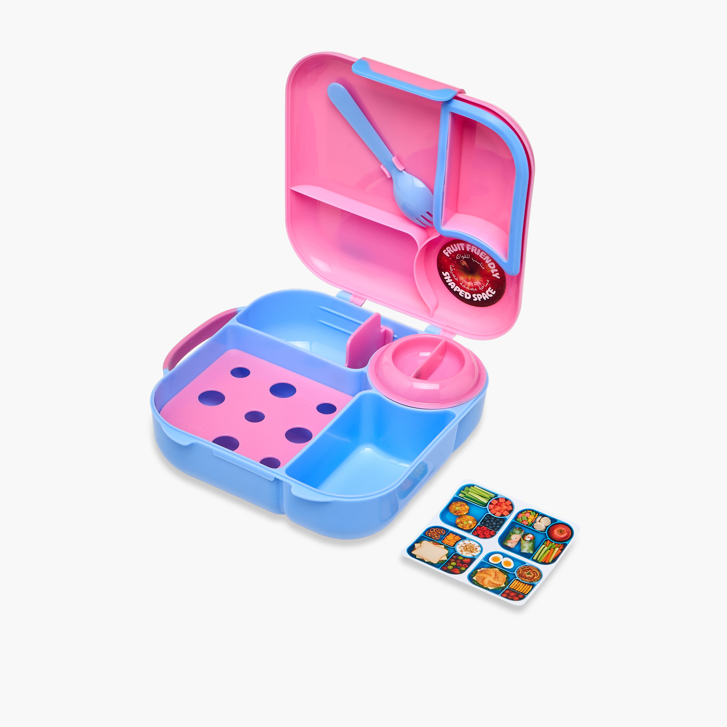Smash Colourblock Bento Lunch Box for Kids 8-13 Years with Compartments-school-lunchessentials-lunchboxes-image-7
