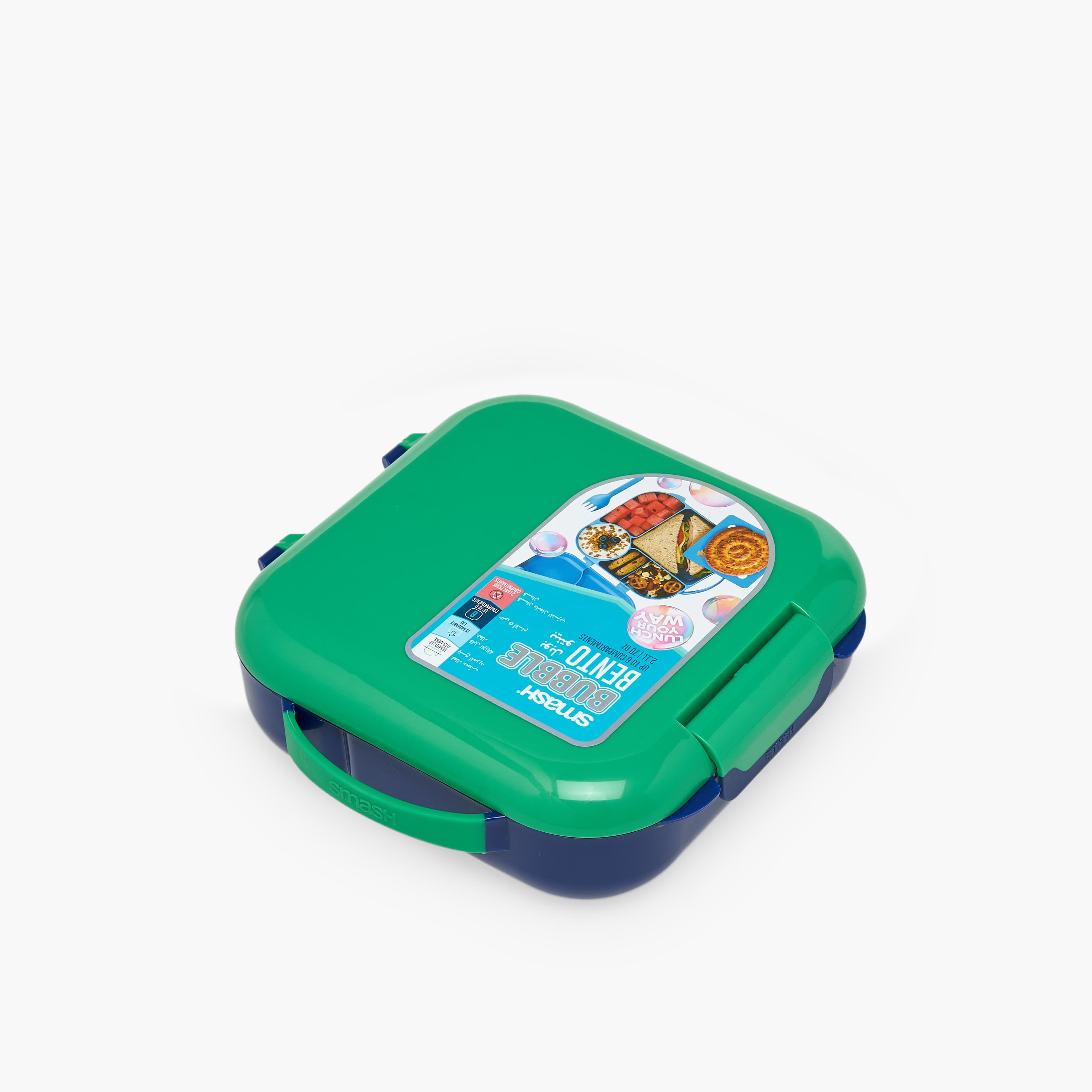 Smash Colourblock Bento Lunch Box for Kids 8-13 Years with Compartments-school-lunchessentials-lunchboxes-image-1