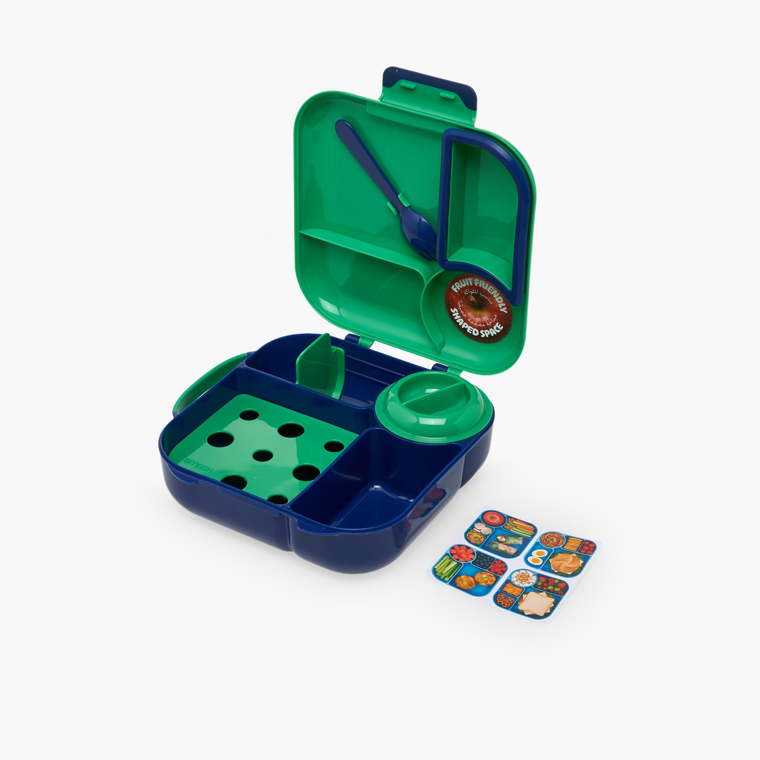 Smash Colourblock Bento Lunch Box for Kids 8-13 Years with Compartments-school-lunchessentials-lunchboxes-image-7