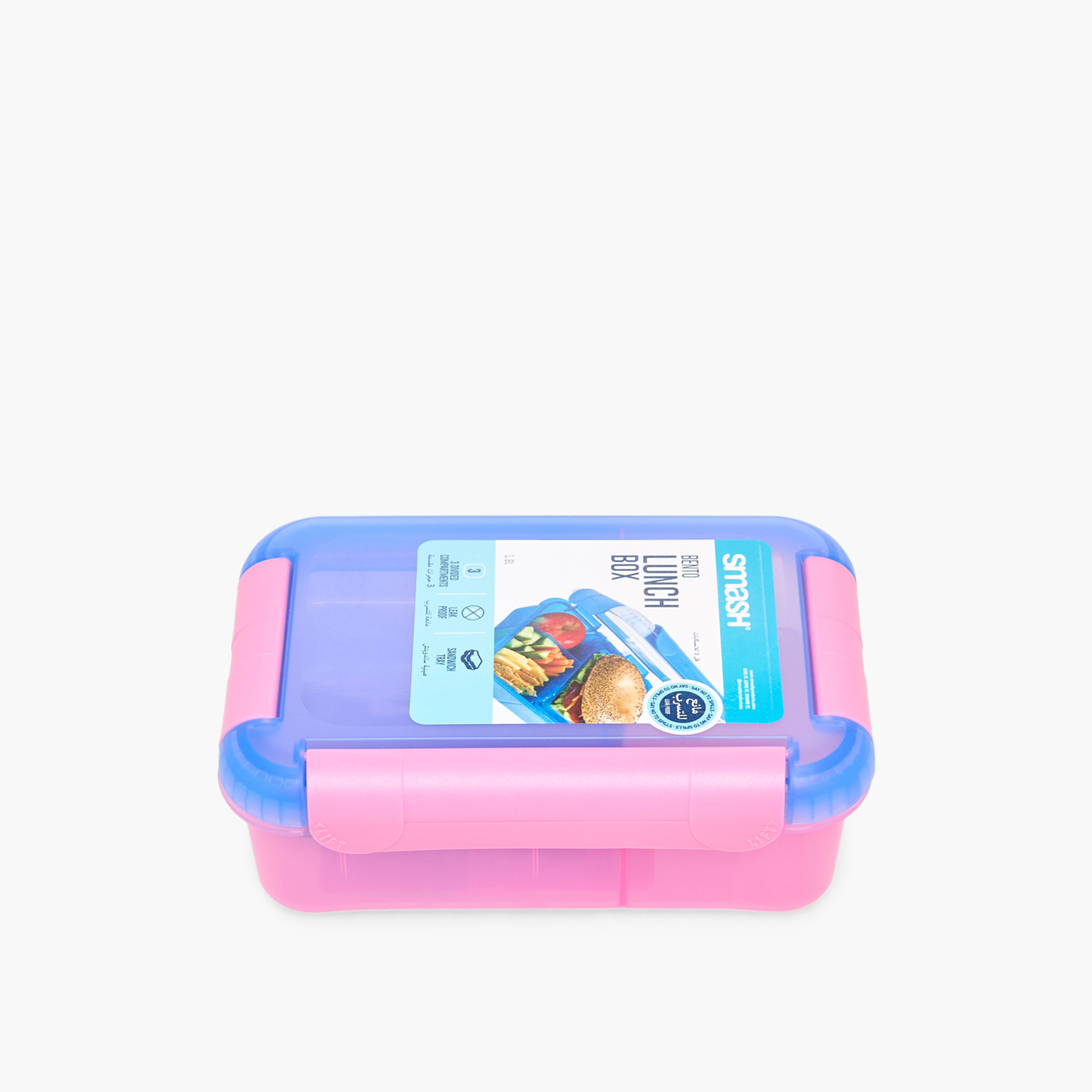 Smash Colorblock Bento Lunch Box for Girls with 3 Divided Compartments - 1.6 L-school-lunchessentials-lunchboxes-image-12