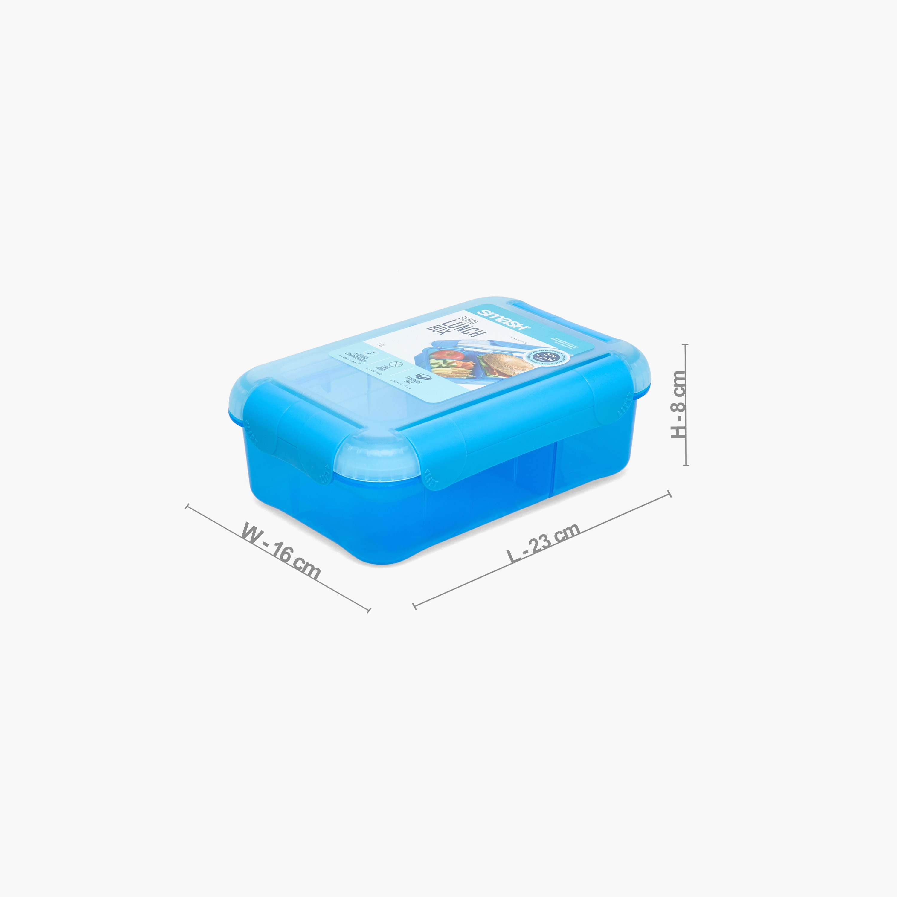 صندوق غداء بينتو سادة للأولاد بـ3 أقسام من سماش - 1.6 لتر-school-lunchessentials-lunchboxes-image-10