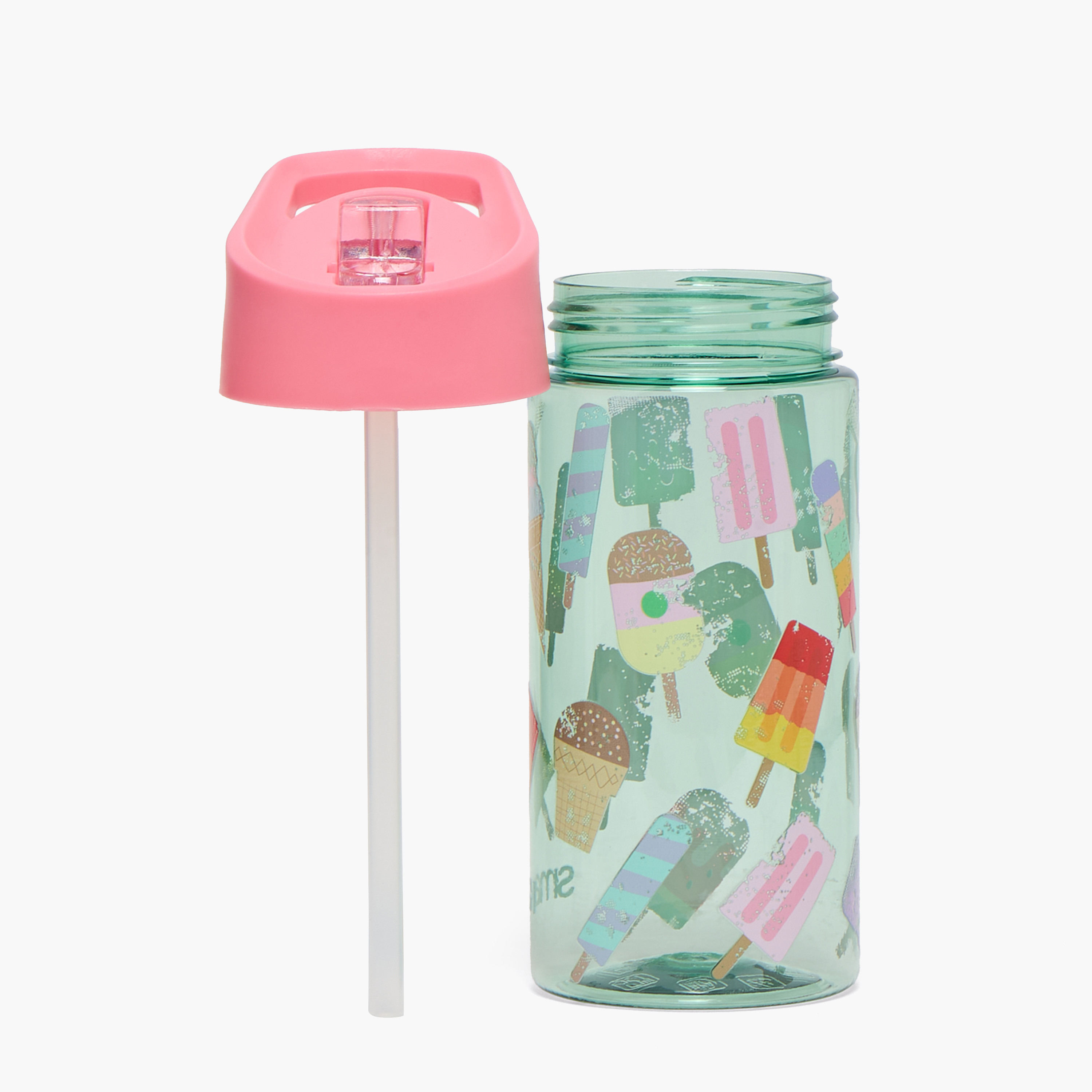 Smash Ice Cream Print Stainless Steel Sipper Water Bottle with Spout - 450 ml-school-waterbottles-image-2