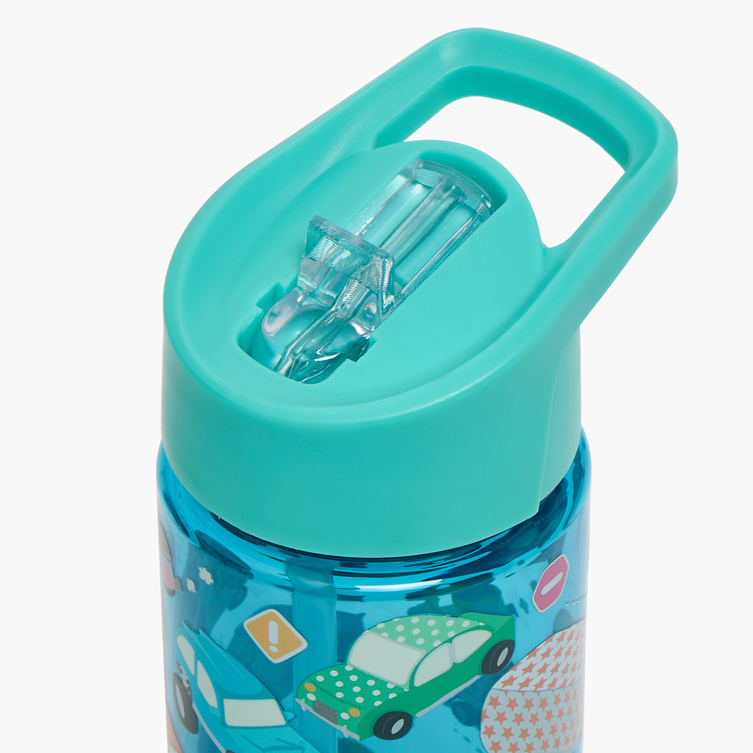 Smash Cars Print Stainless Steel Sipper Water Bottle with Spout - 450 ml-school-waterbottles-image-4