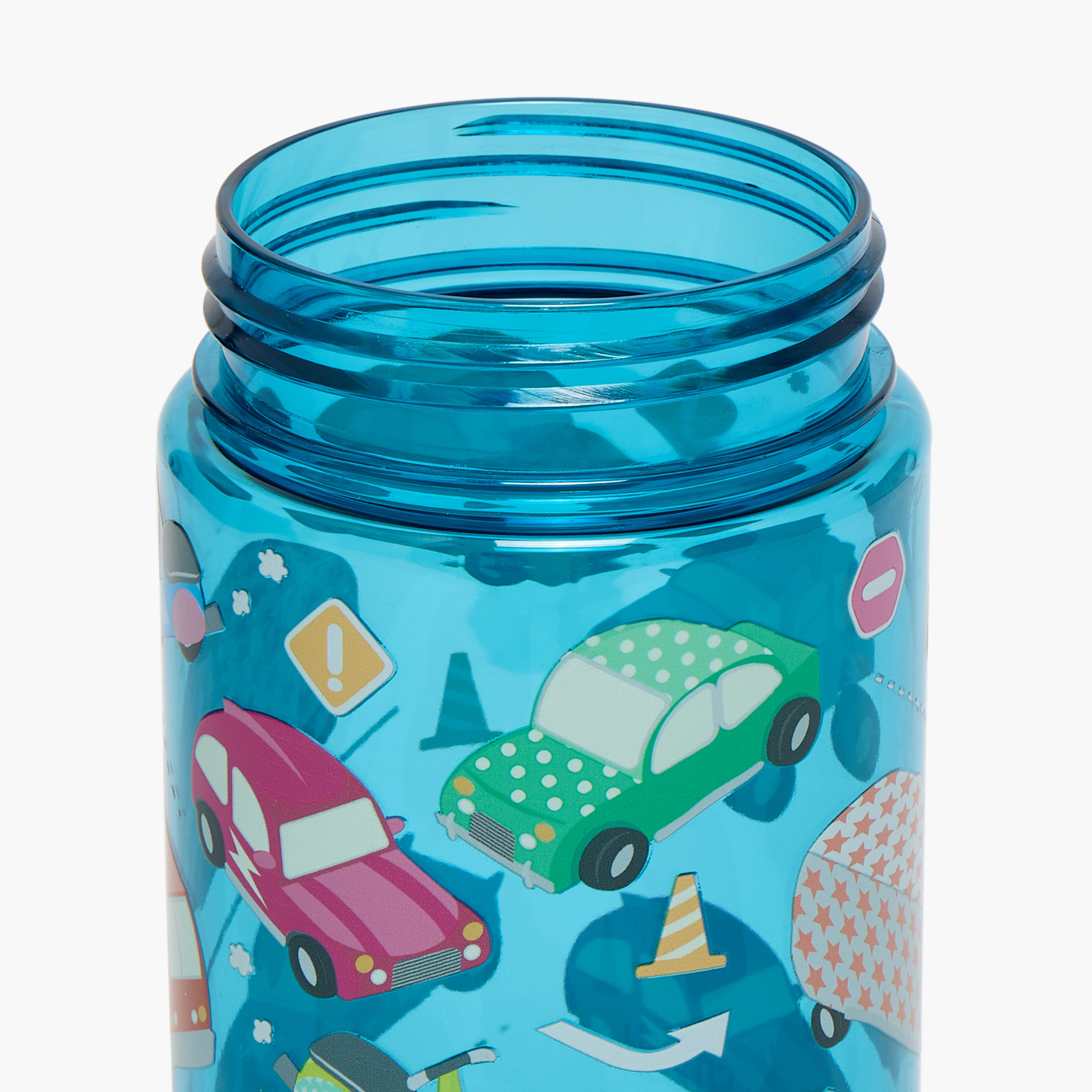 Smash Cars Print Stainless Steel Sipper Water Bottle with Spout - 450 ml-school-waterbottles-image-5