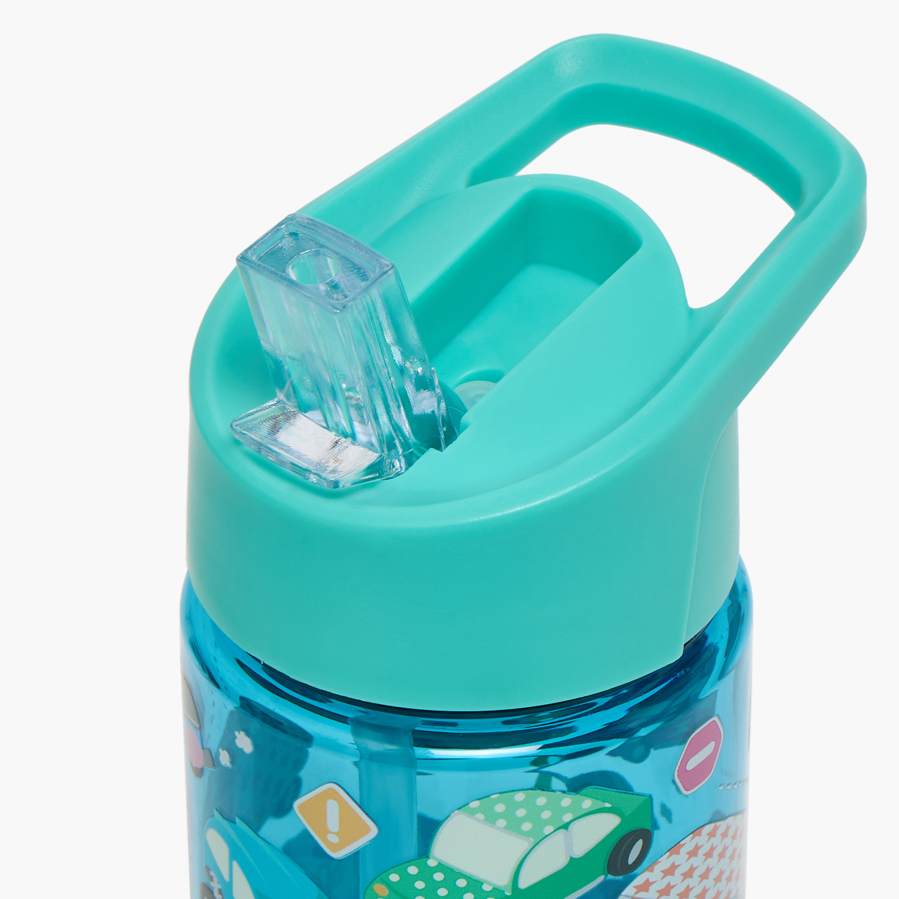 Smash Cars Print Stainless Steel Sipper Water Bottle with Spout - 450 ml-school-waterbottles-image-6