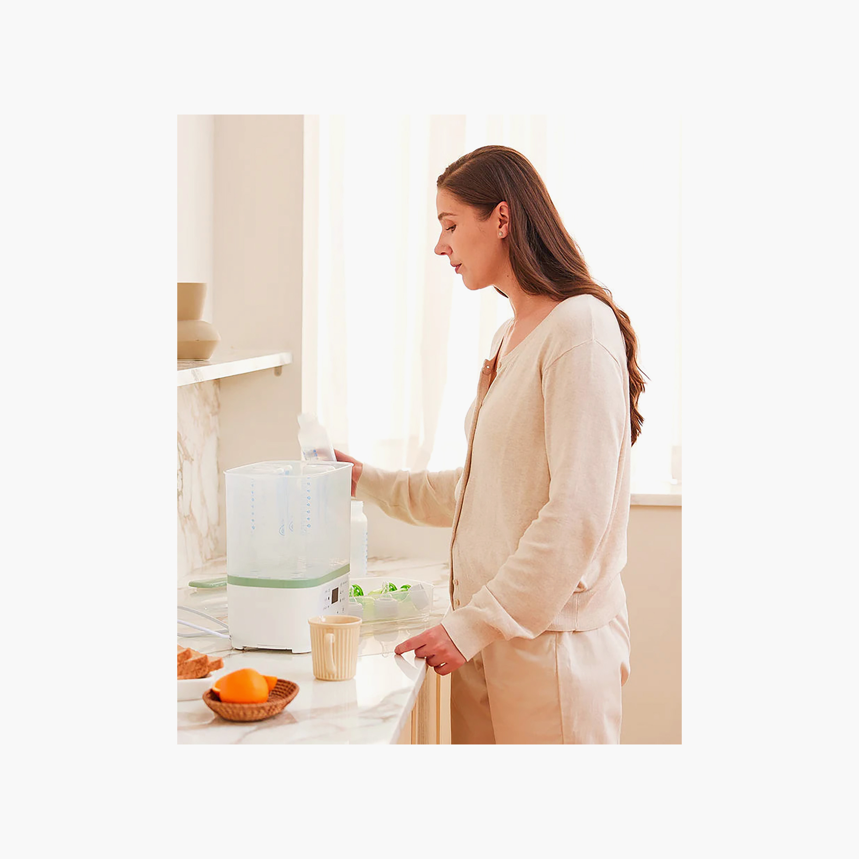 جهاز تعقيم وتجفيف بالبخار مع شاشة عرض رقمية من مومكوزي-baby-feeding-sterilizersandwarmers-image-3