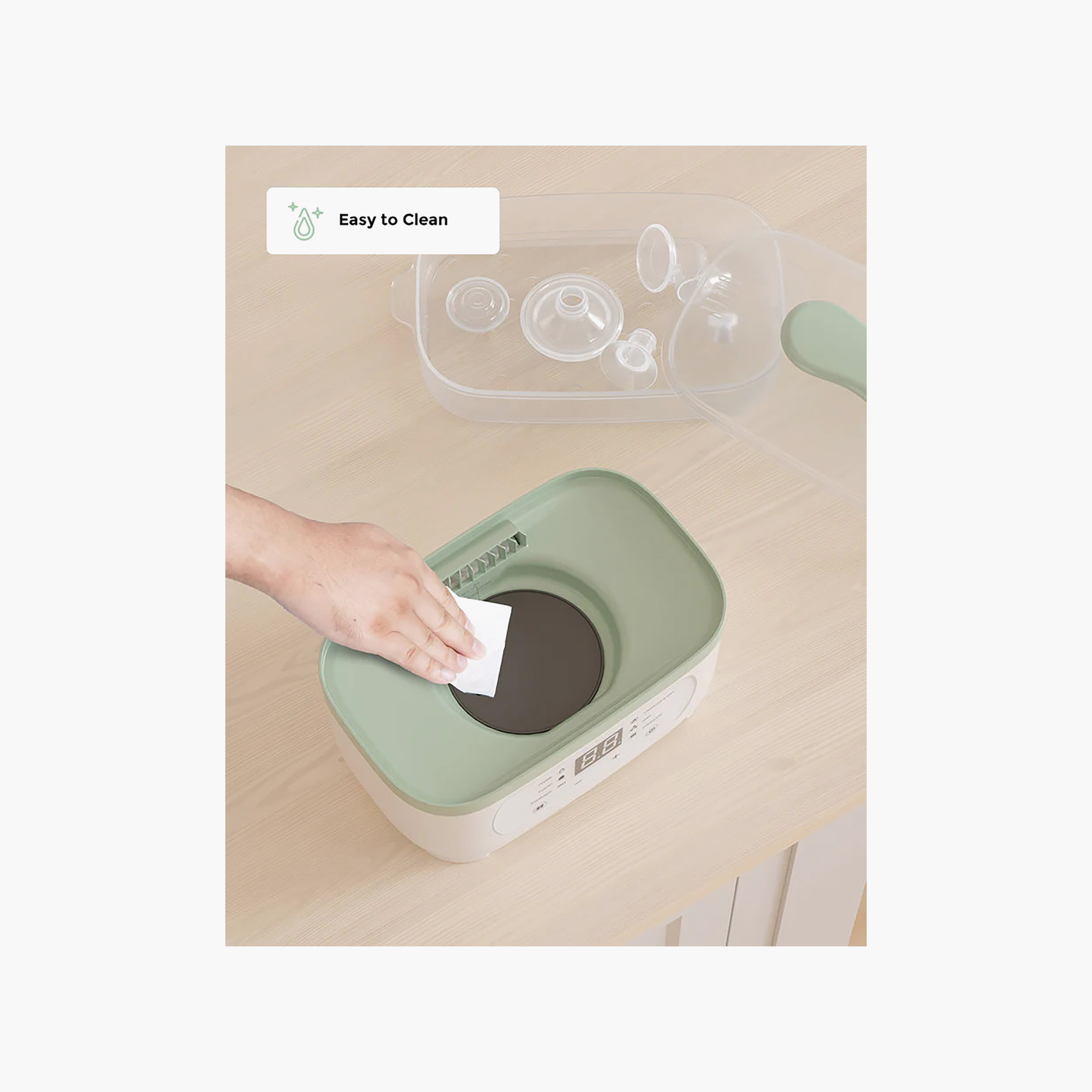 جهاز تعقيم وتجفيف بالبخار مع شاشة عرض رقمية من مومكوزي-baby-feeding-sterilizersandwarmers-image-7