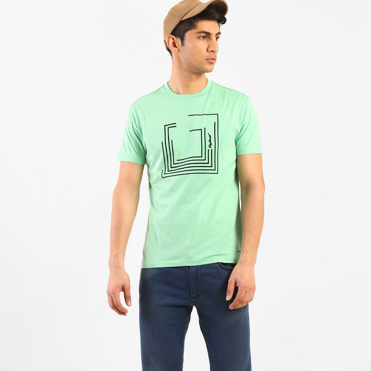 Levi's Men Green Printed Short Sleeves T-Shirt-men-clothing-tshirtsandpolos-tshirts-image-4