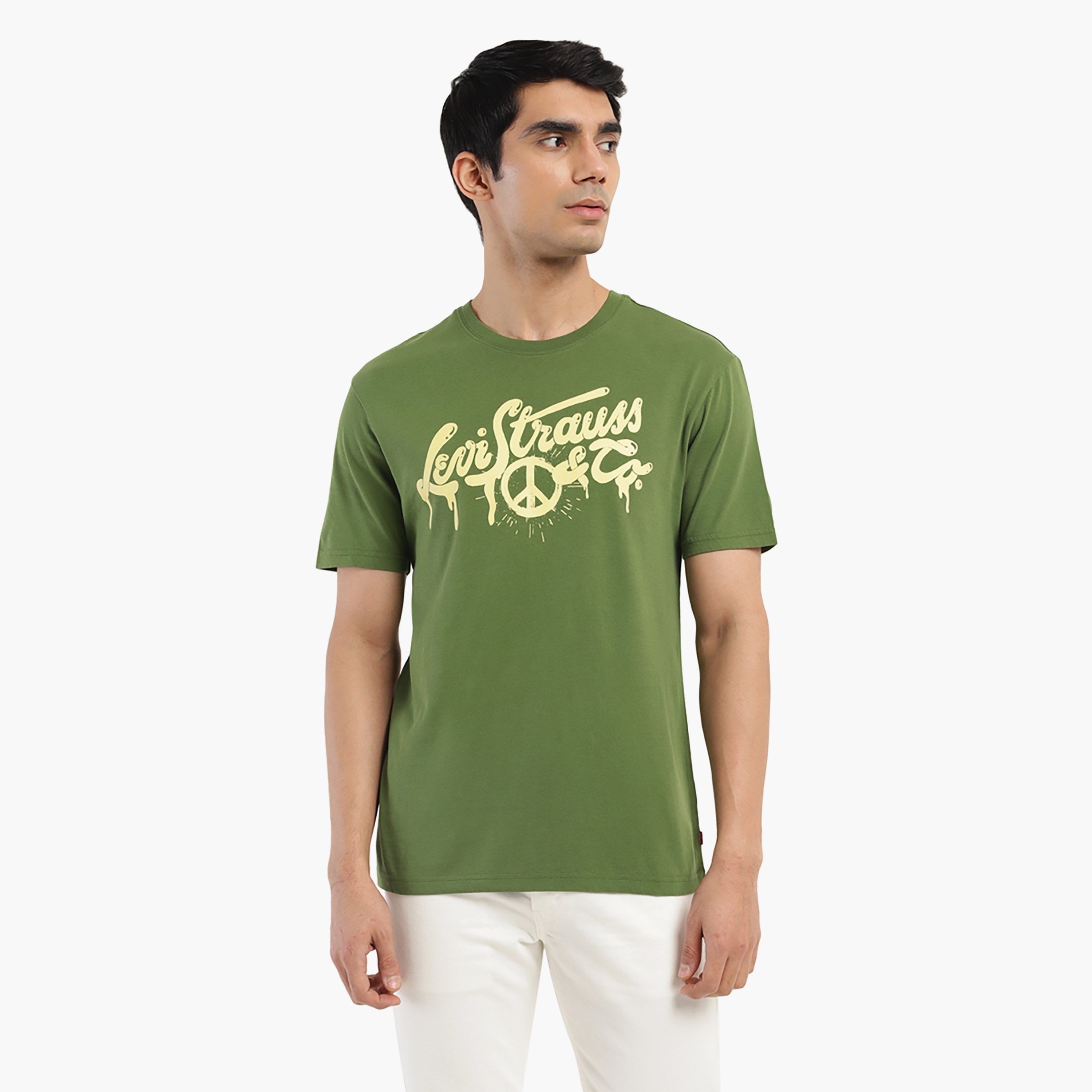 تيشيرت ليفايز بأكمام قصيرة وياقة دائرية مع مطبوع-men-clothing-tshirtsandpolos-tshirts-image-1