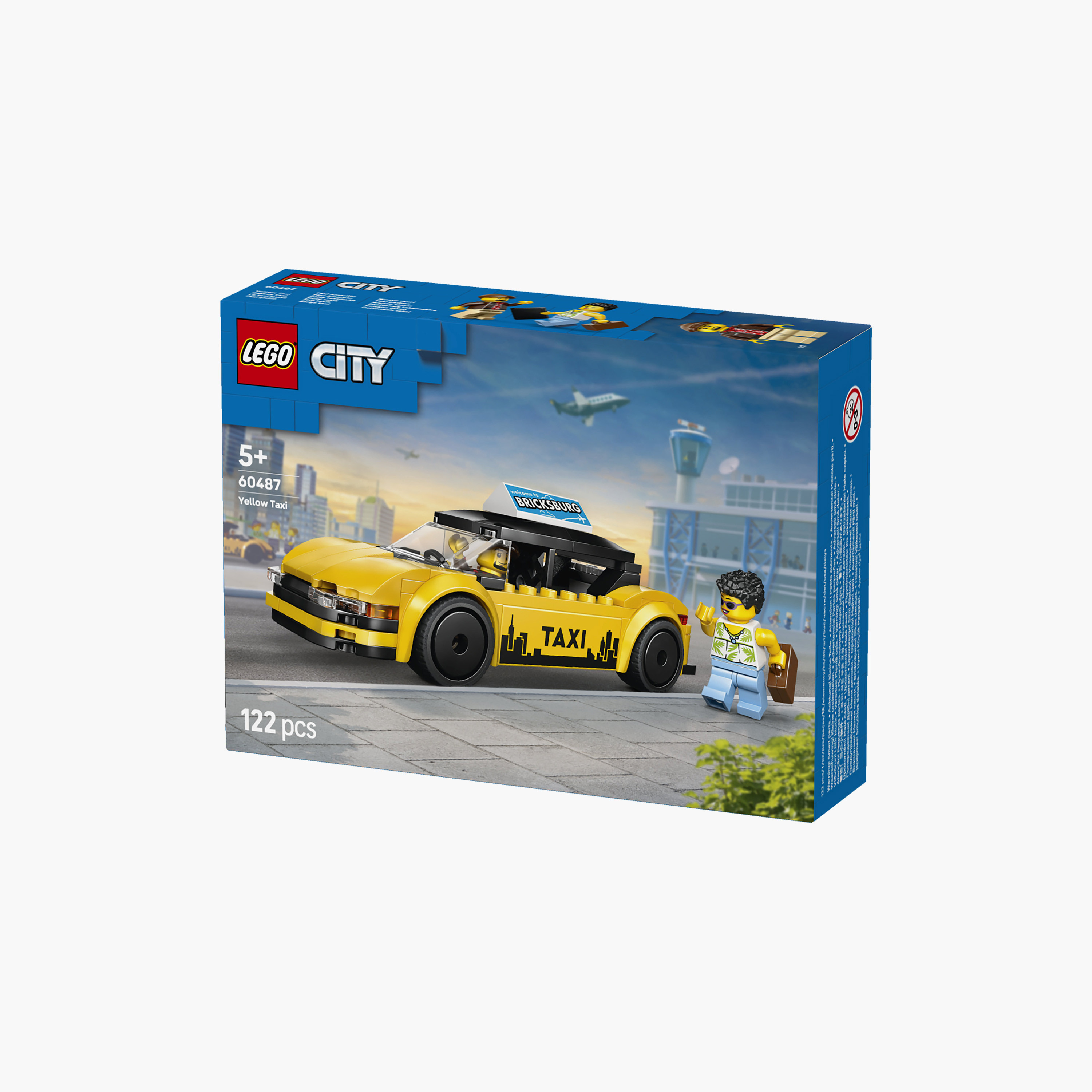 Lego City Yellow Taxi Model Car Kit with Minifigures - 60487-toys-buildingblocks-blocks-image-4