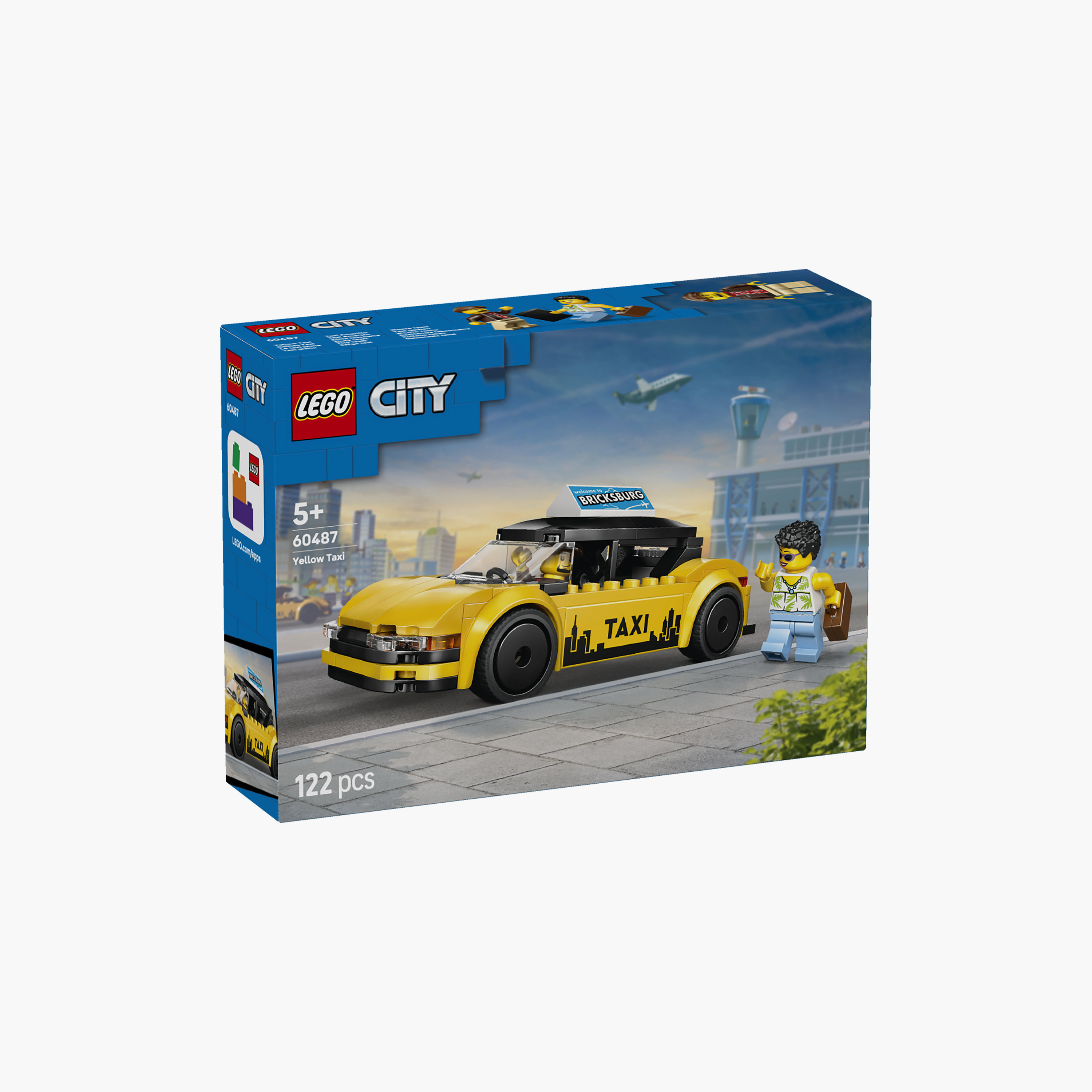 Lego City Yellow Taxi Model Car Kit with Minifigures - 60487-toys-buildingblocks-blocks-image-5