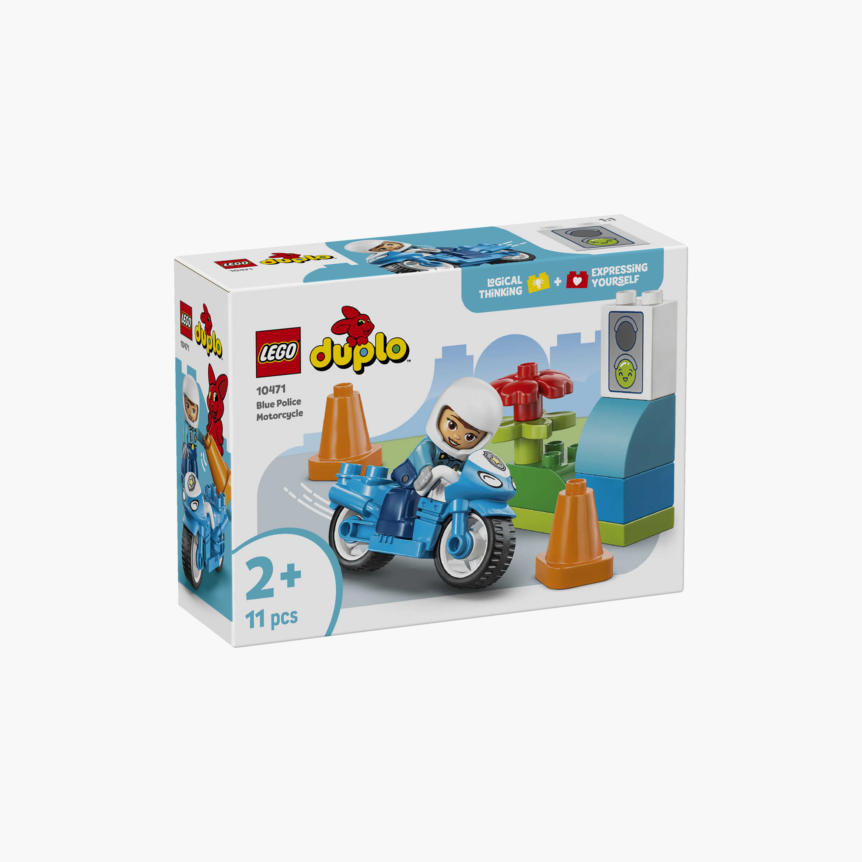 Lego Duplo Town Blue Police Motorcycle Playset - 10471-toys-roleplay-policeanddetectivesets-image-5
