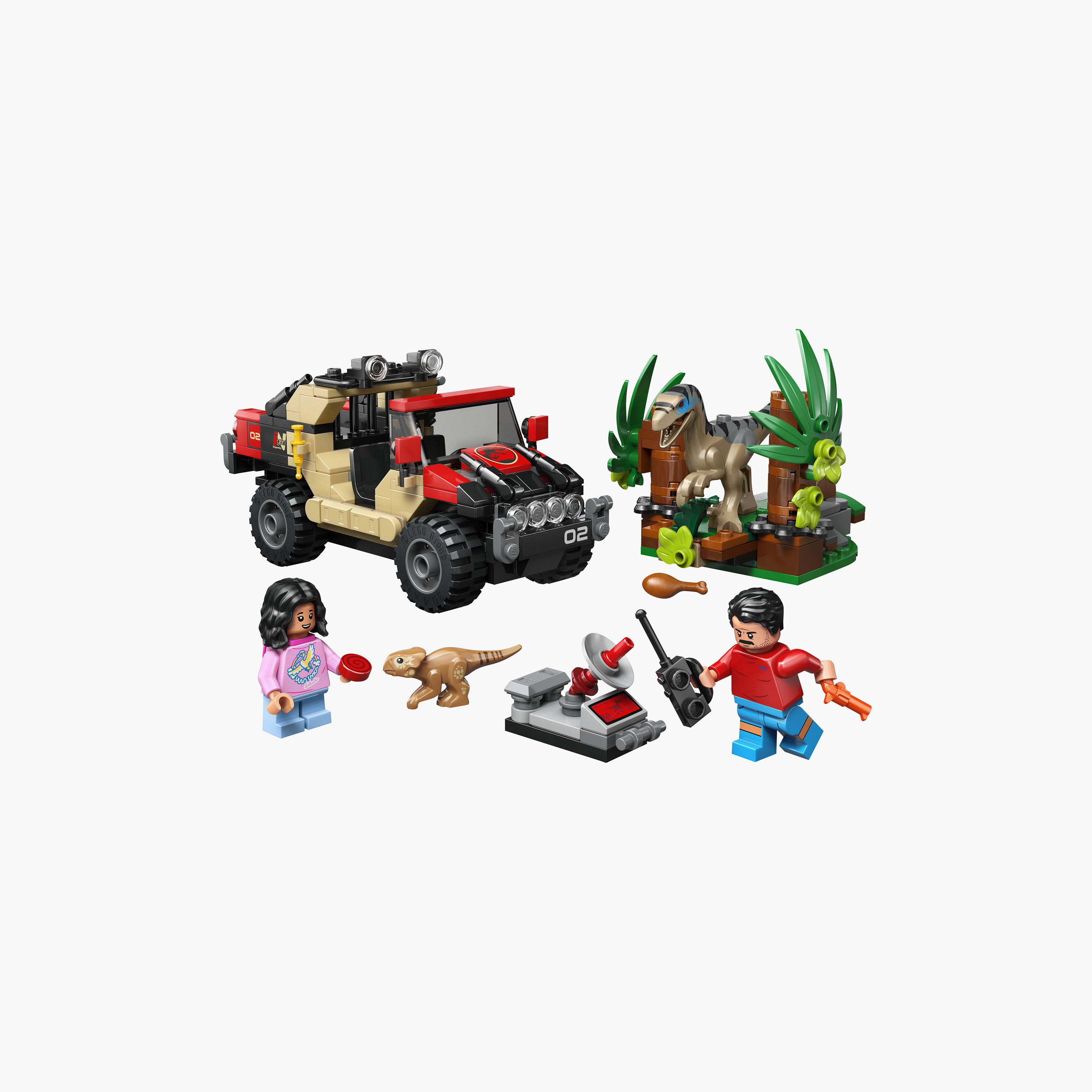 Lego Jurassic World Raptor Off-Road Escape Velociraptor Toy Dinosaur - 76972-toys-buildingblocks-blocks-image-1