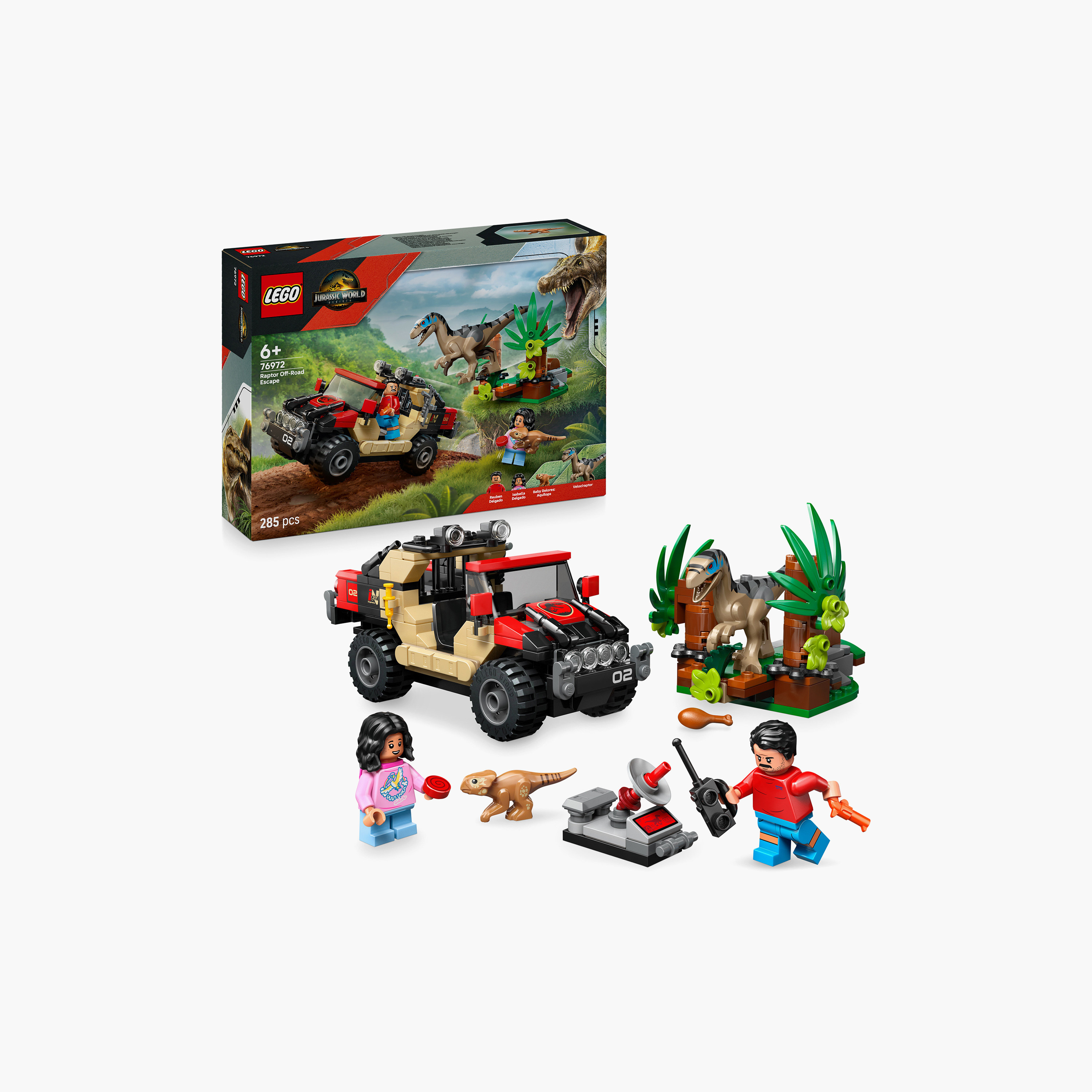 Lego Jurassic World Raptor Off-Road Escape Velociraptor Toy Dinosaur - 76972-toys-buildingblocks-blocks-image-2