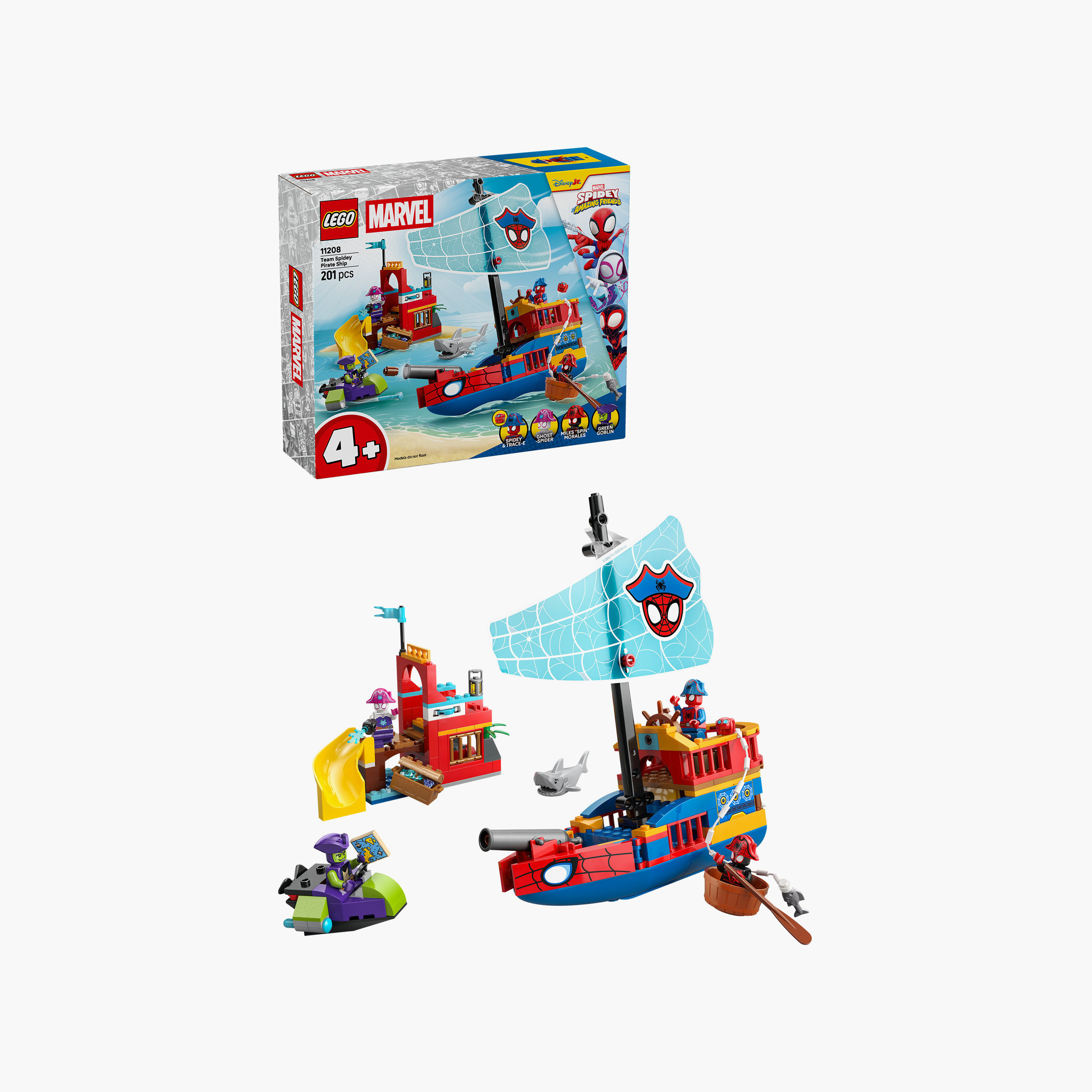 Lego Marvel Spidey & His Amazing Friends Team Spidey Pirate Ship - 11208-toys-buildingblocks-blocks-image-2