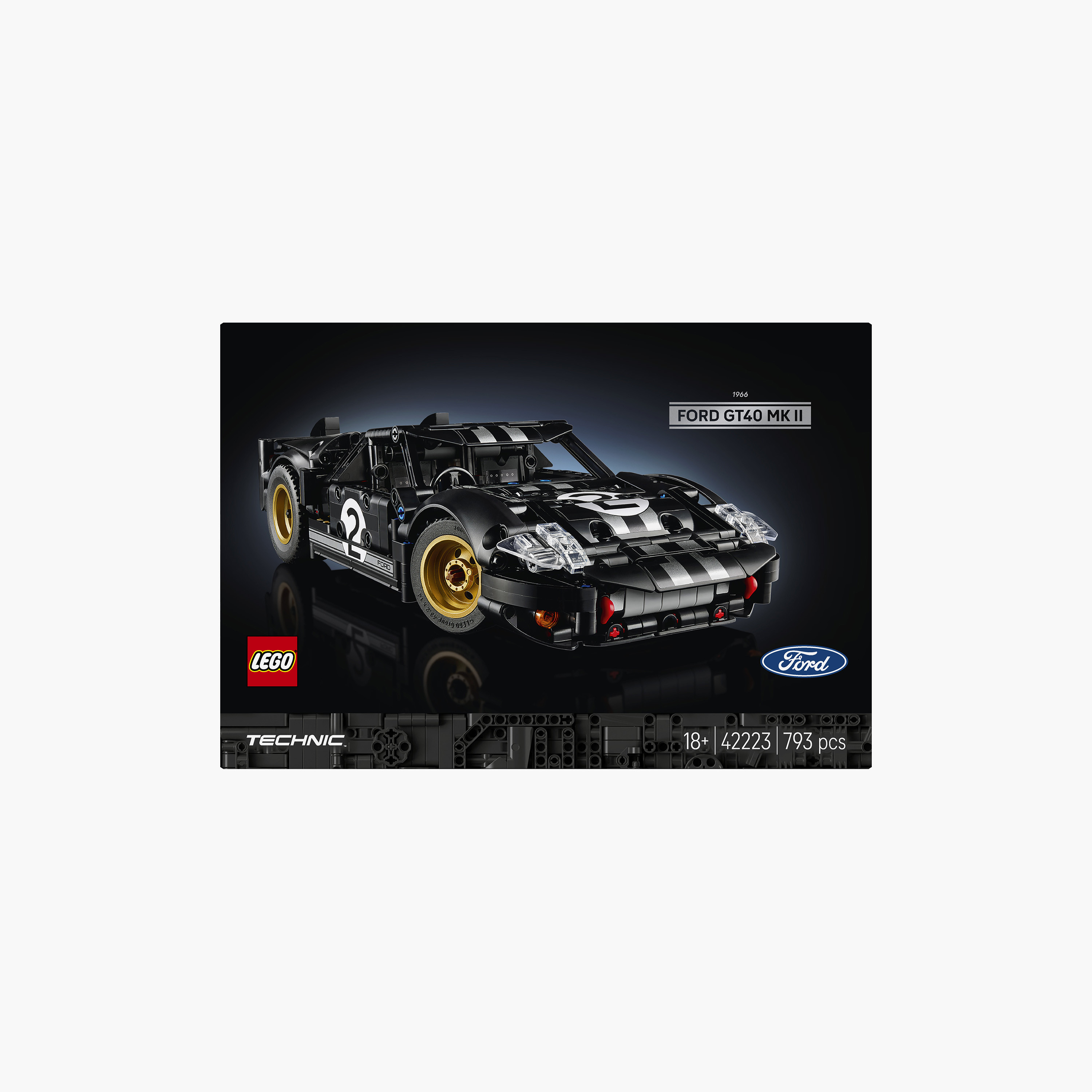Lego Technic 1966 Ford GT40 MK II Race Car For Adults - 42223-toys-buildingblocks-blocks-image-3