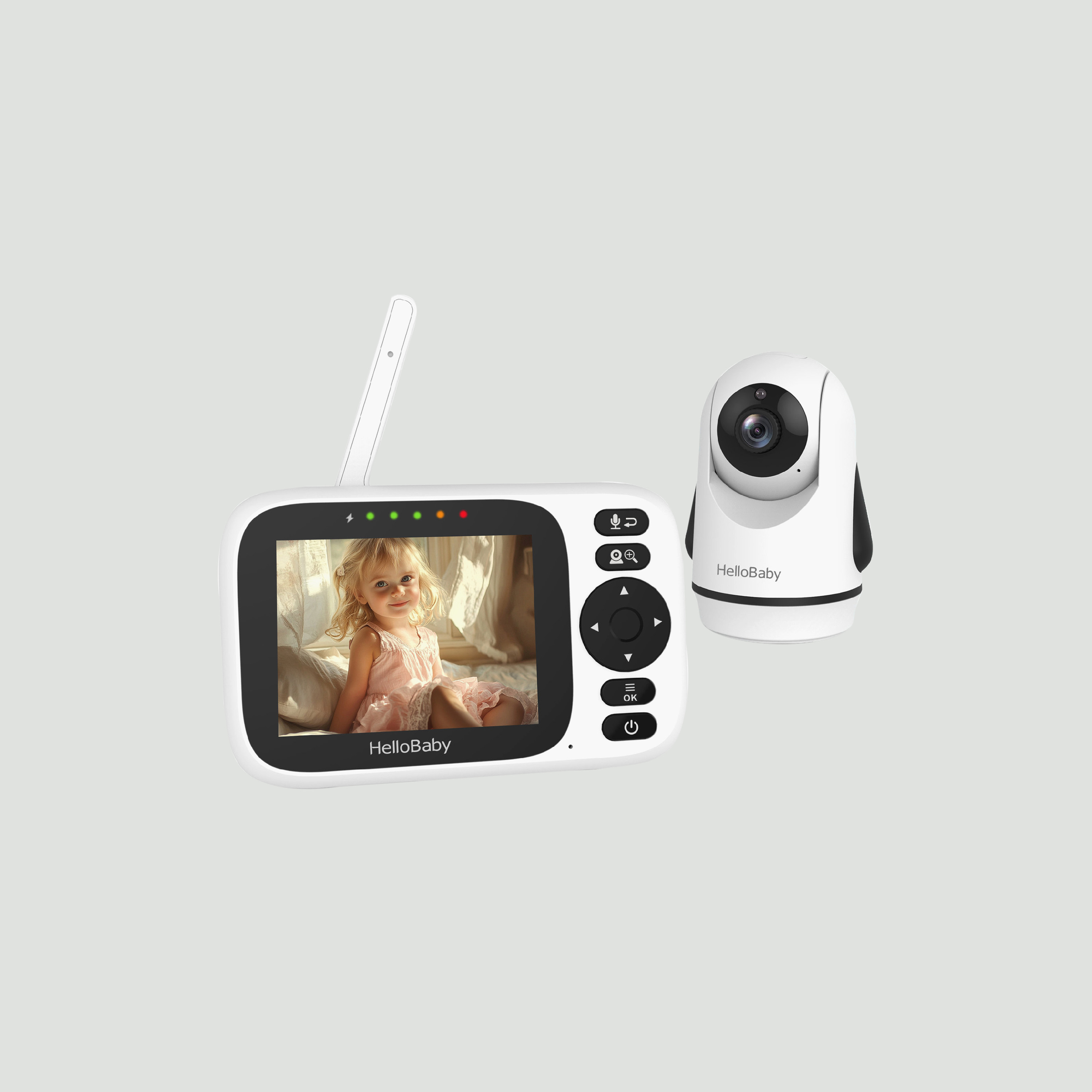 Hellobaby 2.4-Inch LCD Night Vision Monitor with Remote Pan & Tilt & Zoom - 1000 ft-baby-healthandsafety-babymonitors-image-1