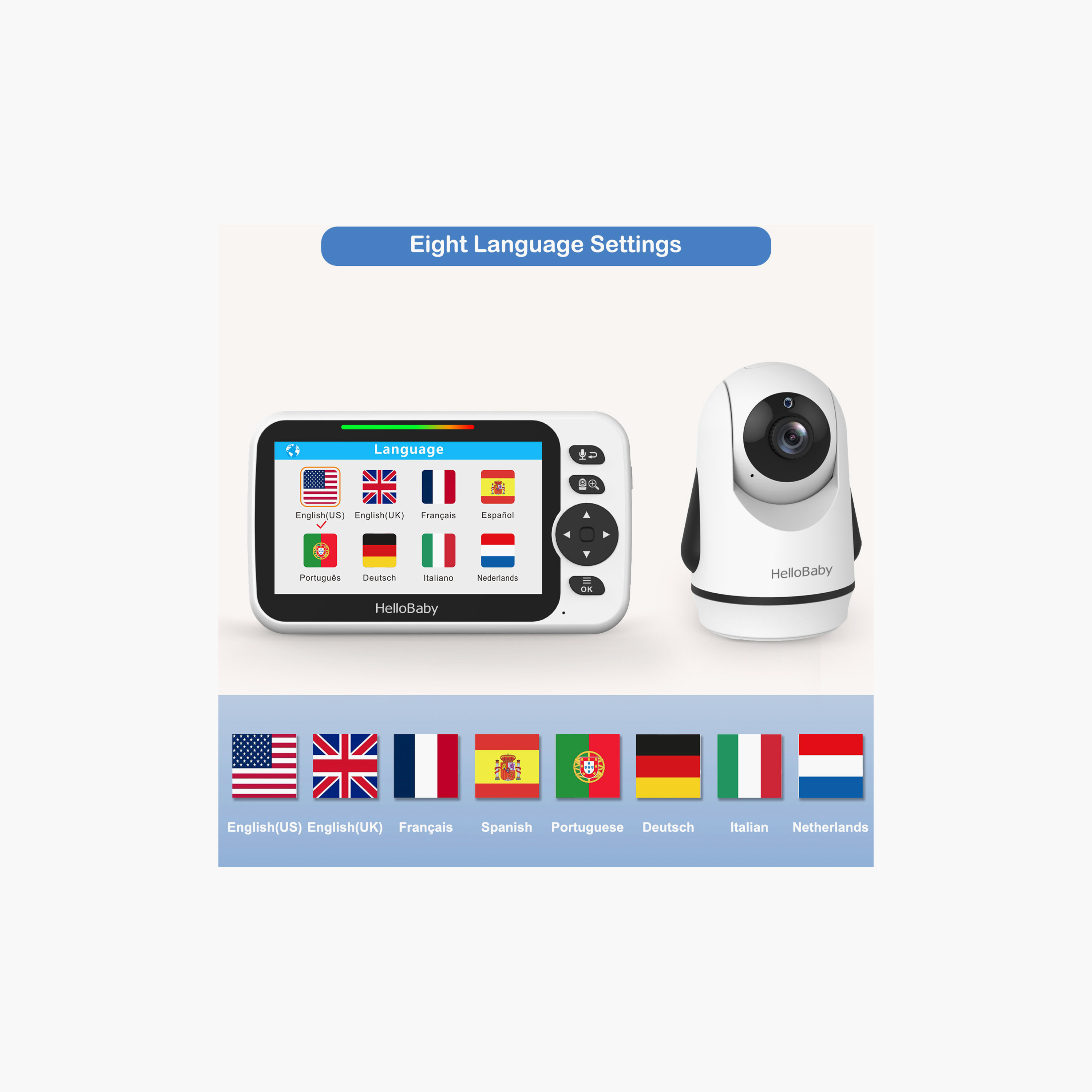HelloBaby 5 inch LCD Video Baby Monitor with Remote Pan-baby-healthandsafety-babymonitors-image-3