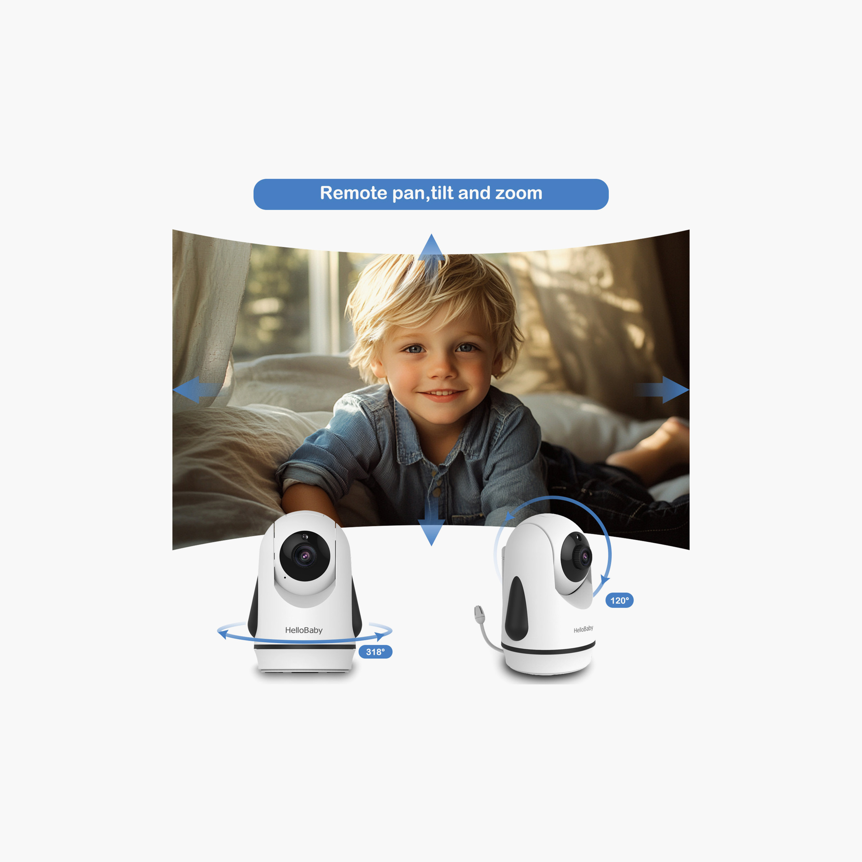 HelloBaby 5 inch LCD Video Baby Monitor with Remote Pan-baby-healthandsafety-babymonitors-image-7