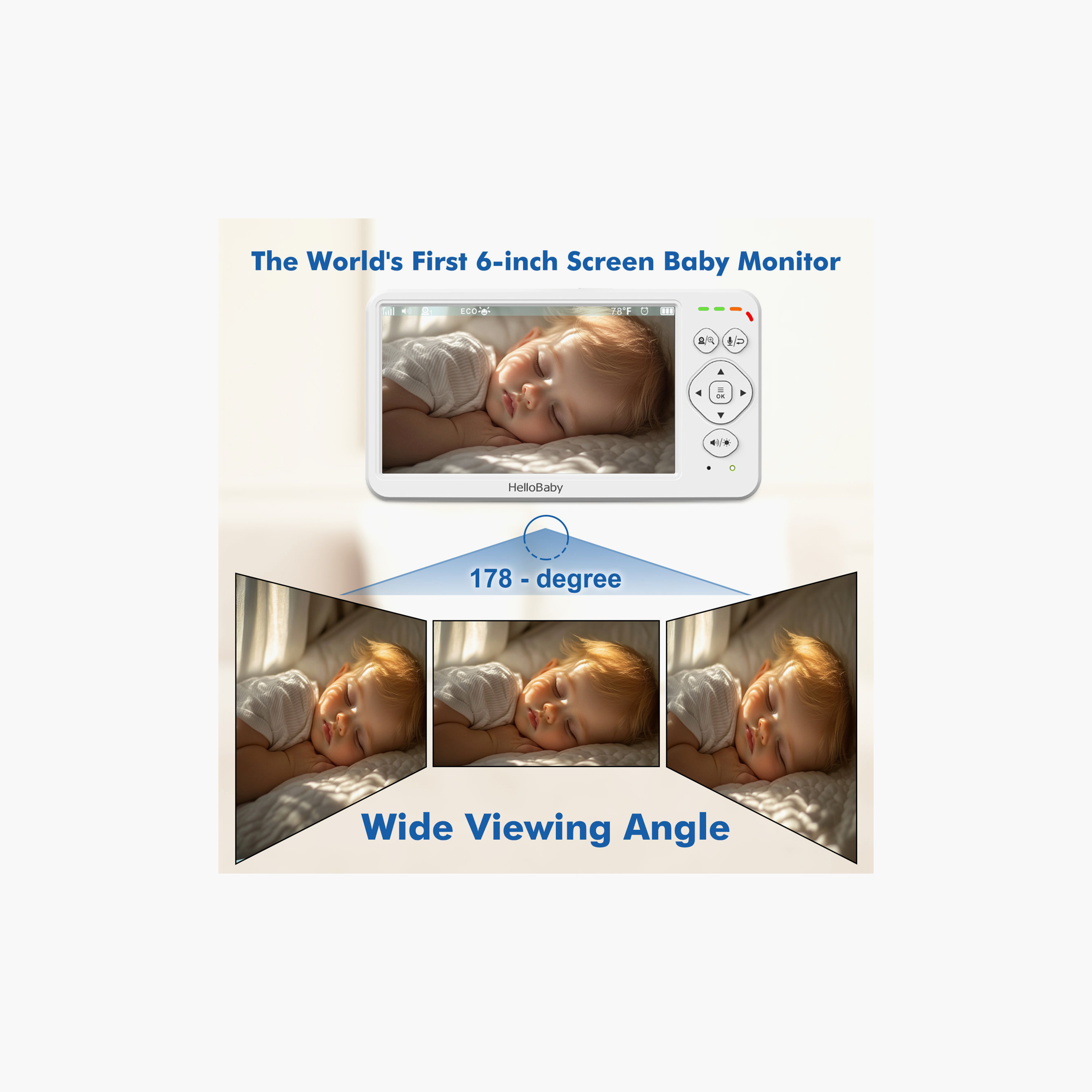 HelloBaby 4.3 inch LCD Video Baby Monitor with Remote Pan-baby-healthandsafety-babymonitors-image-6