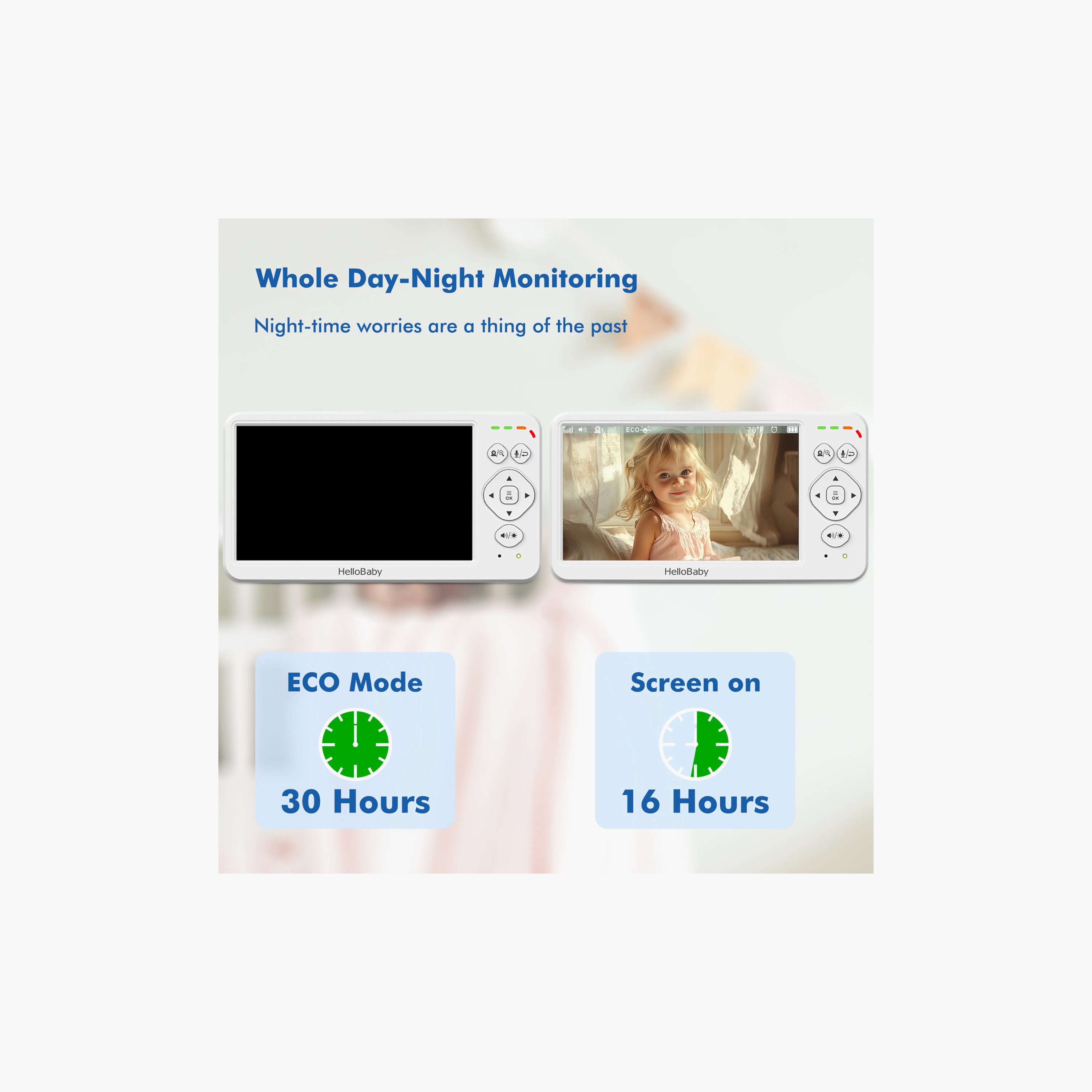 HelloBaby 4.3 inch LCD Video Baby Monitor with Remote Pan-baby-healthandsafety-babymonitors-image-7