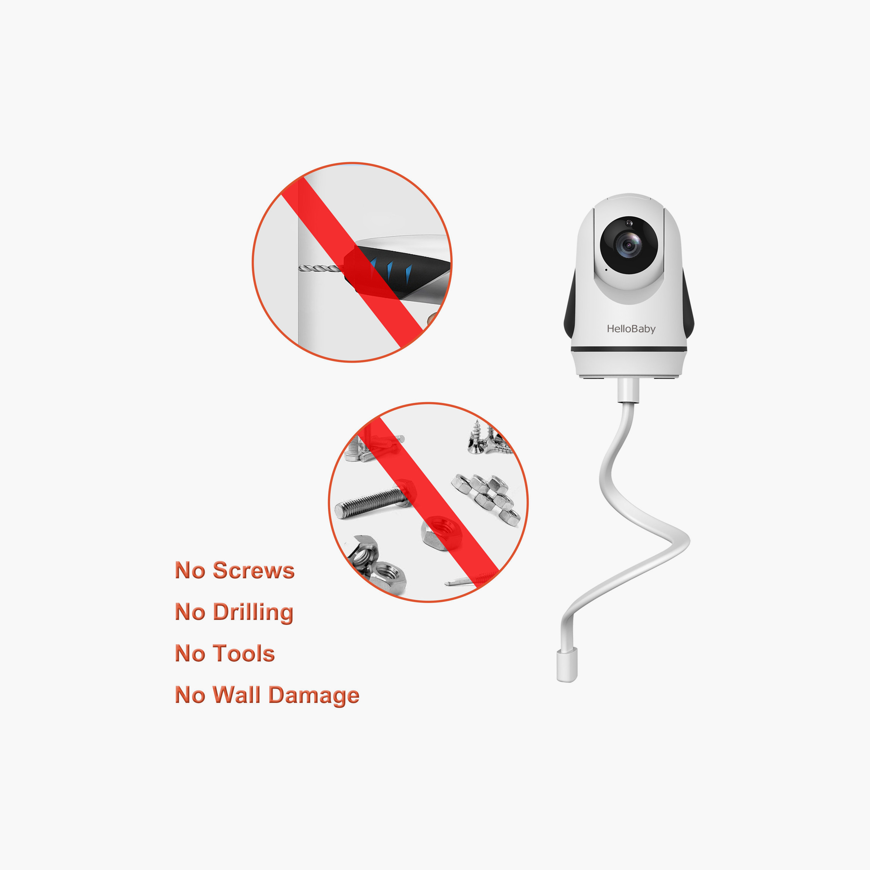 HelloBaby Baby Monitor Mount - White-baby-healthandsafety-babymonitors-image-6