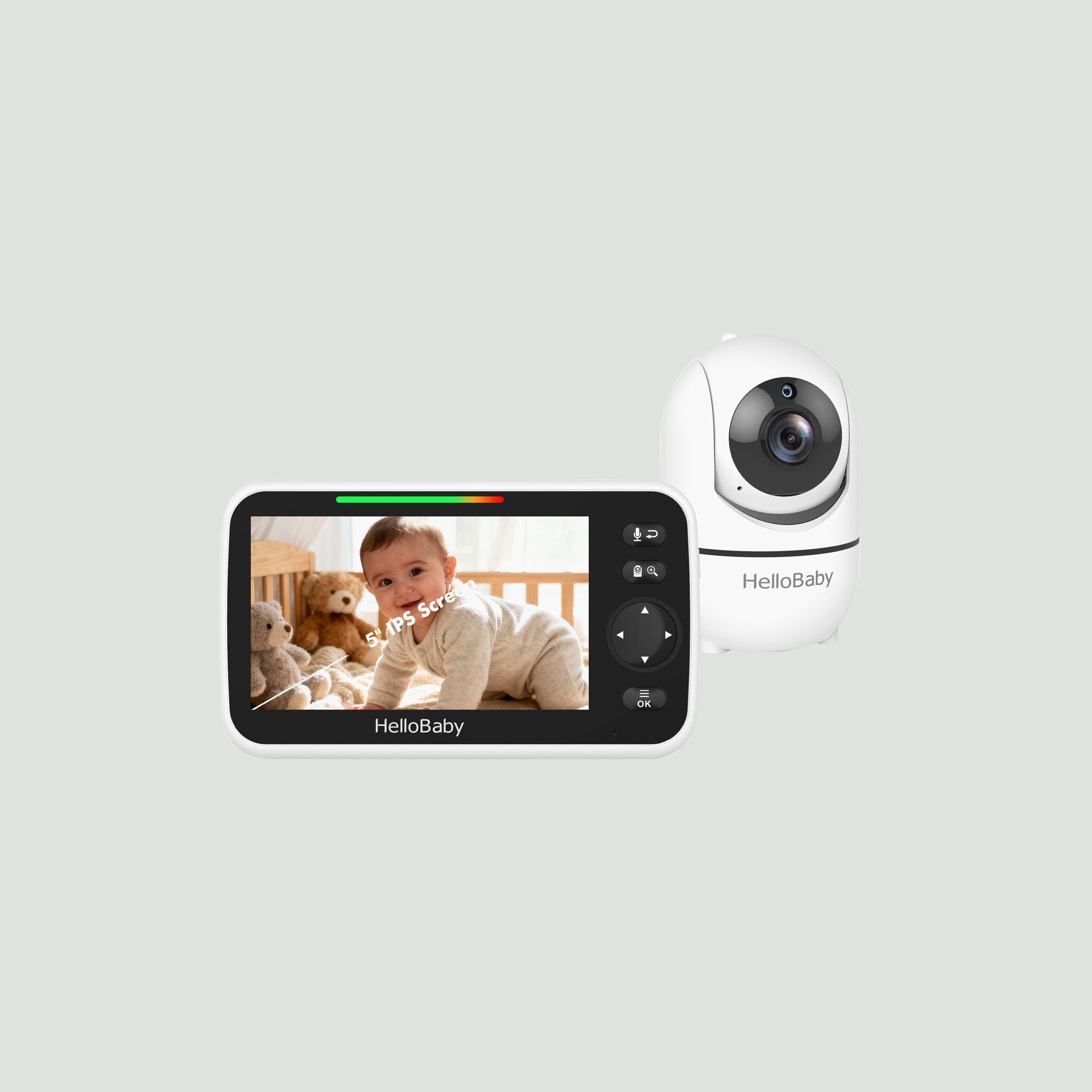 Hellobaby 5-Inch LCD Night Vision Monitor with Remote Pan & Tilt & Zoom - 1000 ft-baby-healthandsafety-babymonitors-image-3