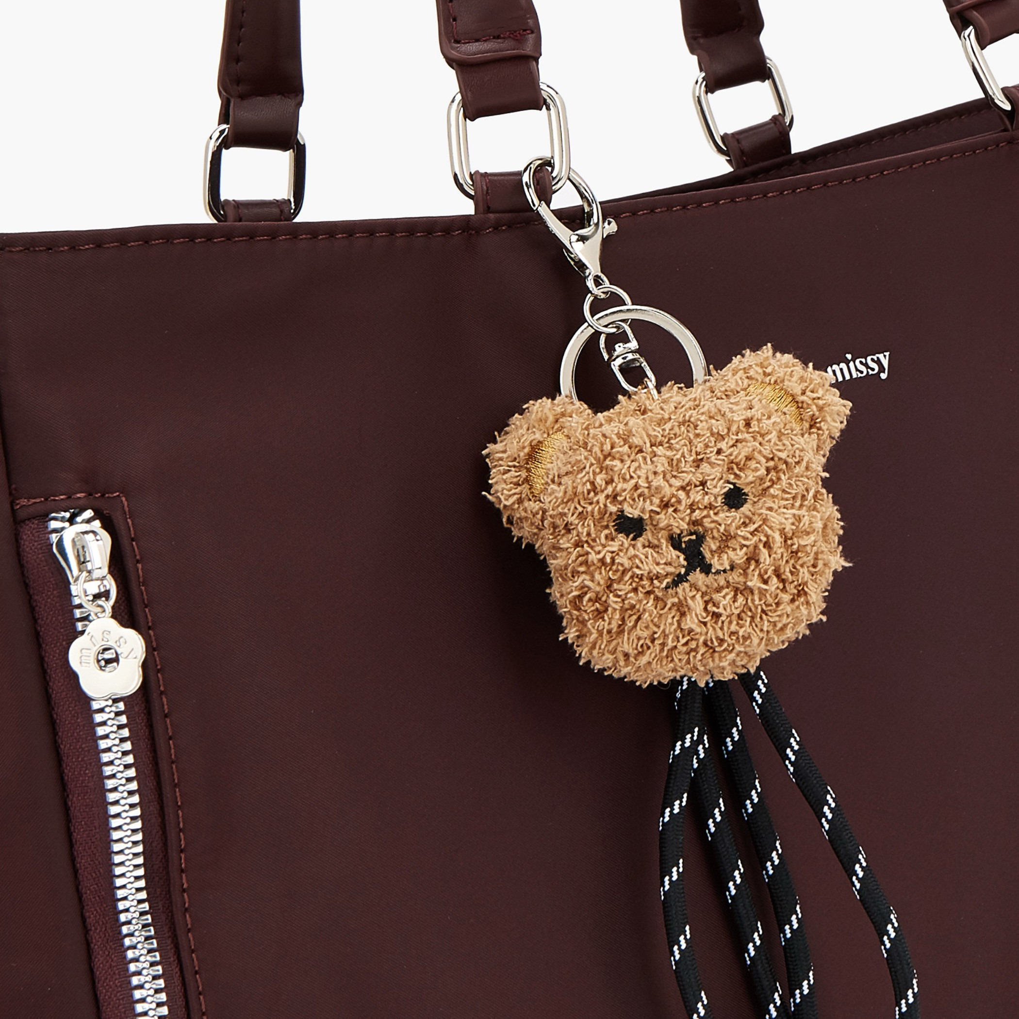 Missy Teddy Bear Charm Tote Bag with Zip Closure-women-bagsandwallets-handbags-image-4