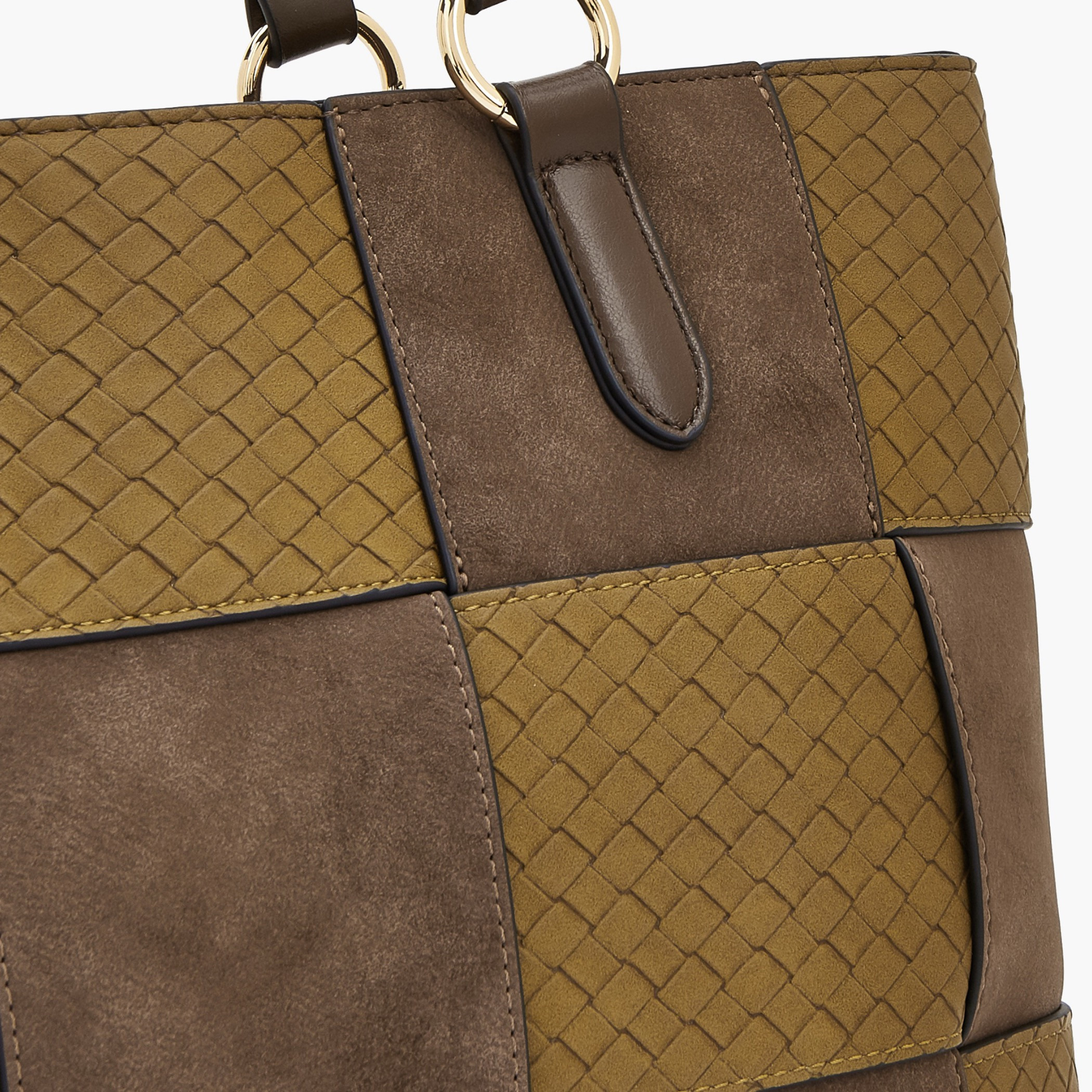 Le Confort Panelled Tote Bag with Zip Closure-women-bagsandwallets-handbags-image-3