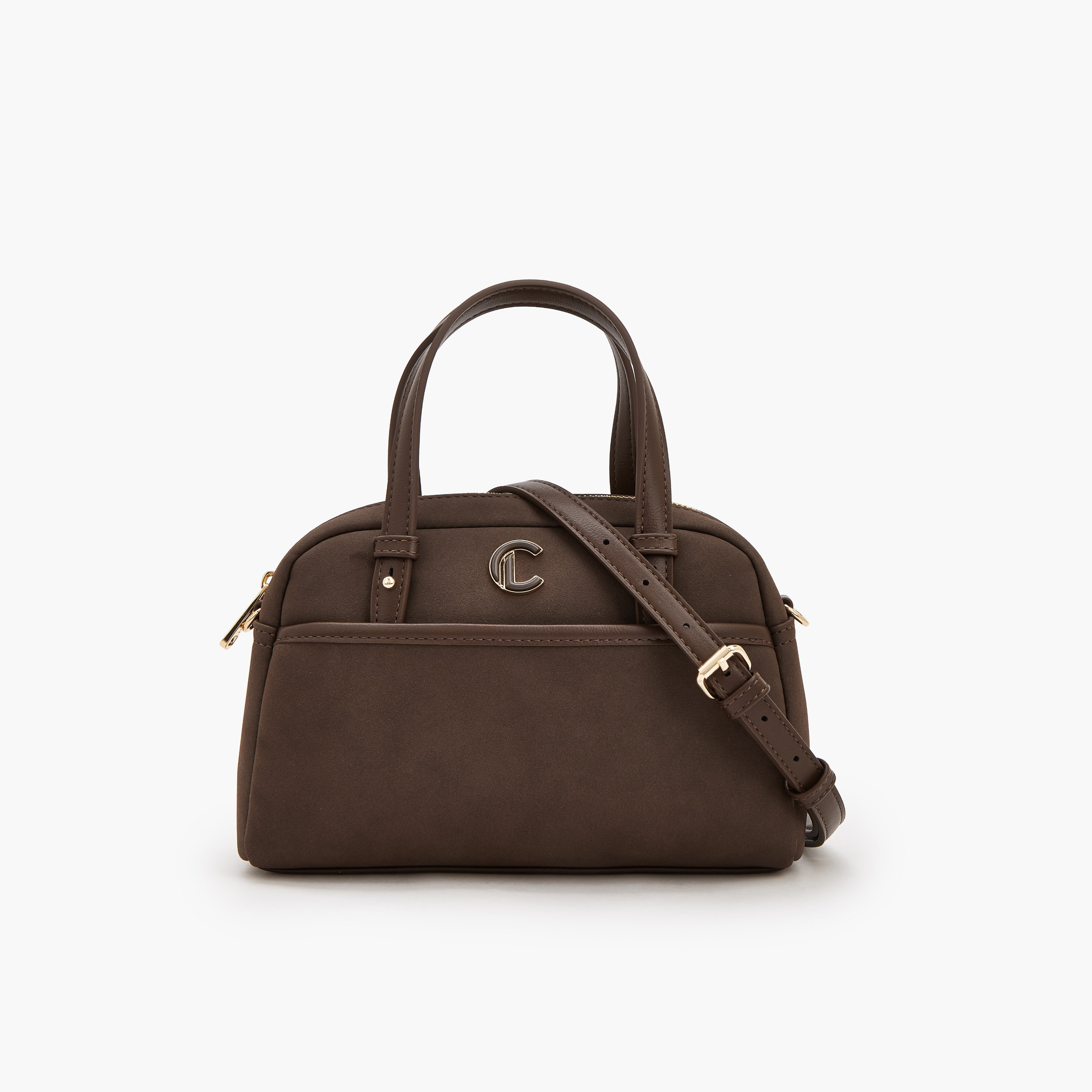شنطة ساتشل سادة بسحاب إغلاق من لو كونفورت-women-bagsandwallets-handbags-image-1