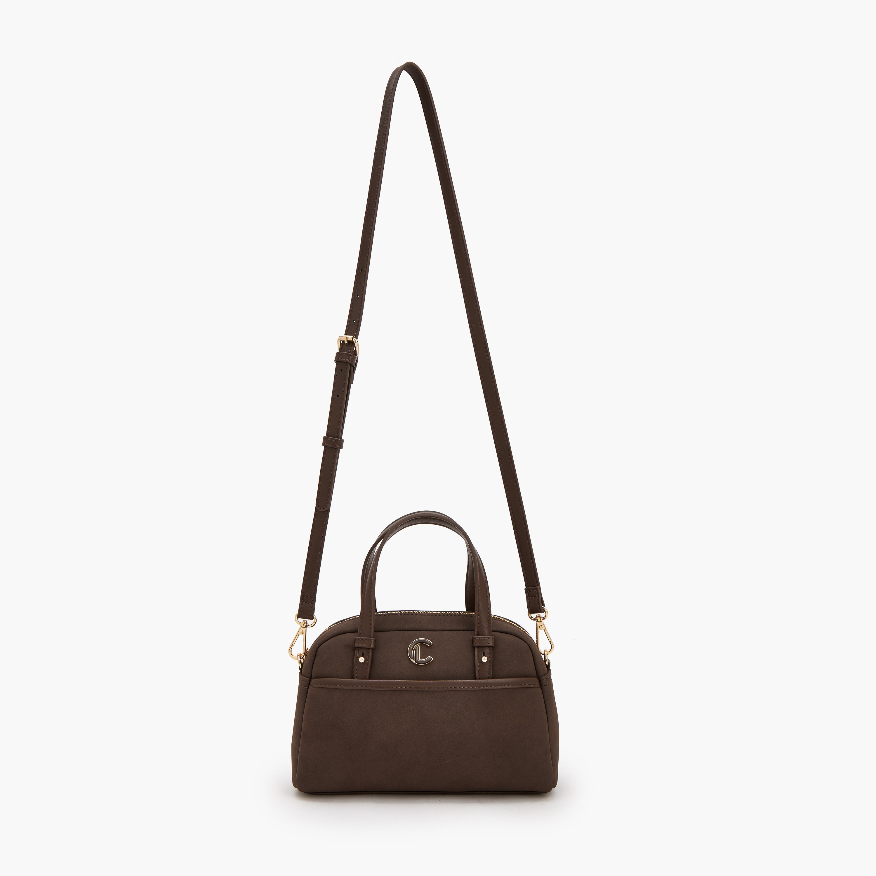 شنطة ساتشل سادة بسحاب إغلاق من لو كونفورت-women-bagsandwallets-handbags-image-2