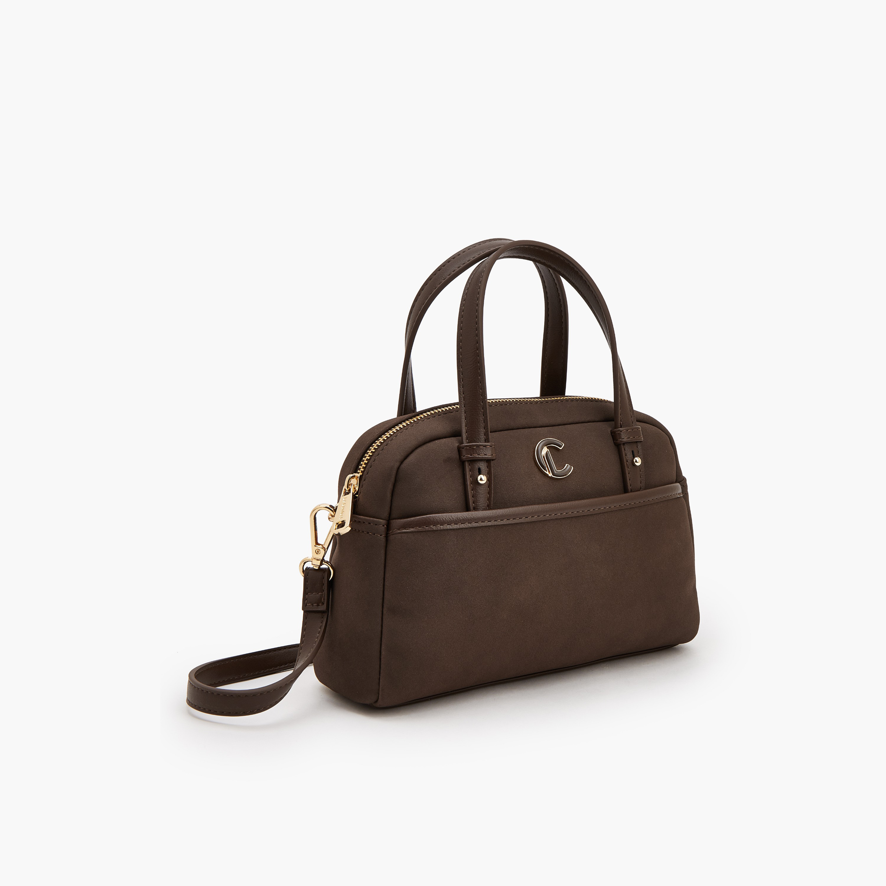 شنطة ساتشل سادة بسحاب إغلاق من لو كونفورت-women-bagsandwallets-handbags-image-3
