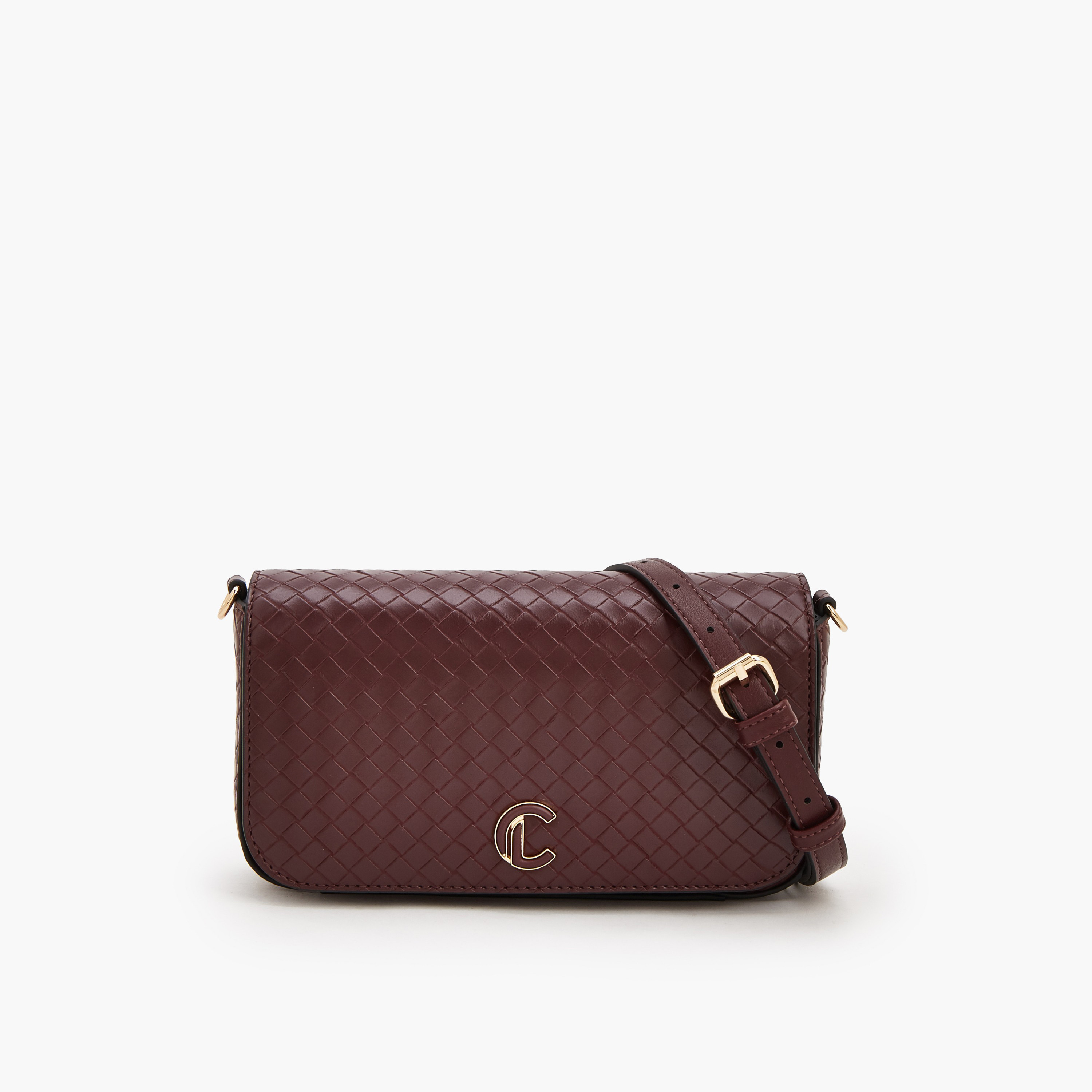 شنطة كروس بودي منسوجة بزر إغلاق من لو كونفورت-women-bagsandwallets-handbags-image-1