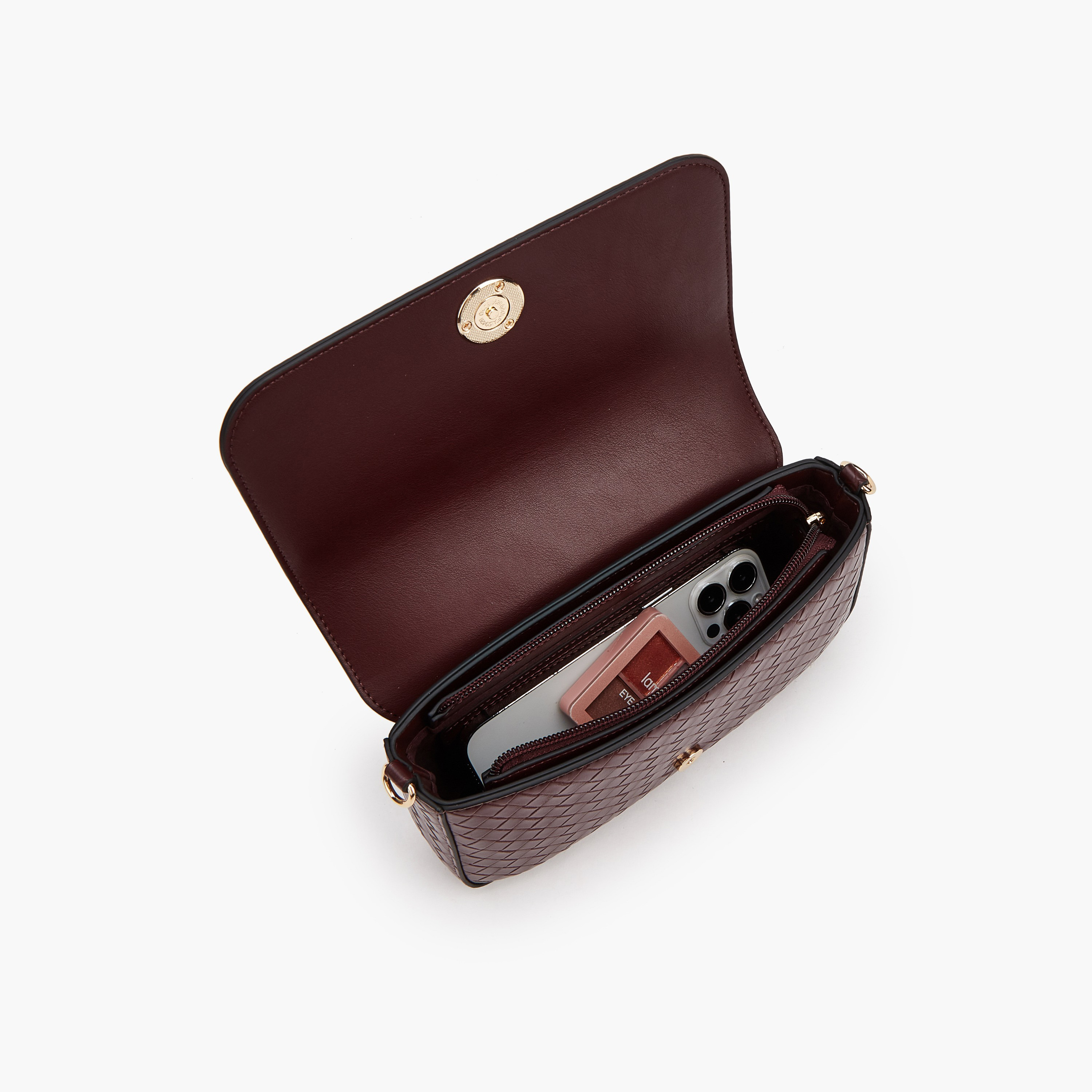 شنطة كروس بودي منسوجة بزر إغلاق من لو كونفورت-women-bagsandwallets-handbags-image-7