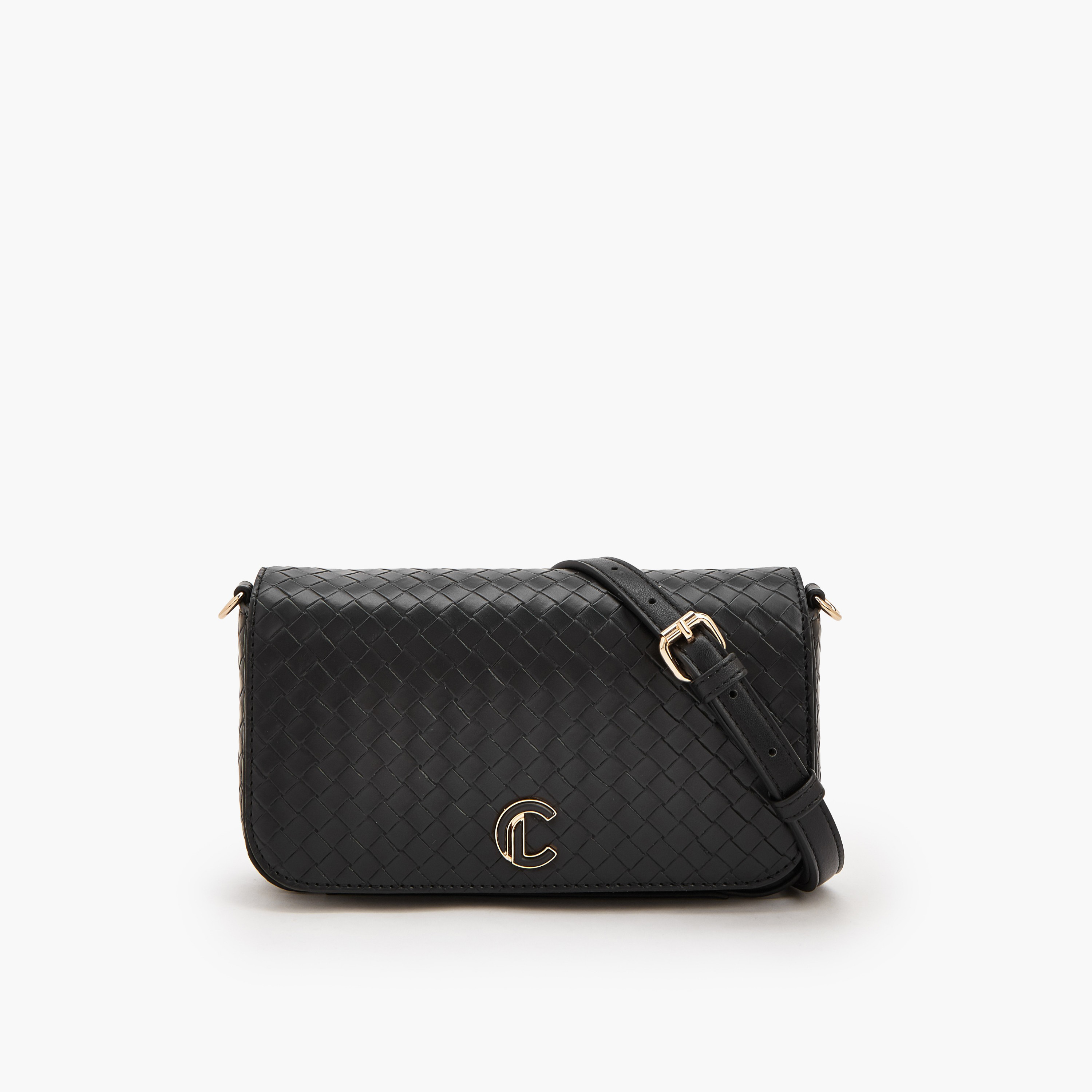 شنطة كروس بودي منسوجة بزر إغلاق من لو كونفورت-women-bagsandwallets-handbags-image-1