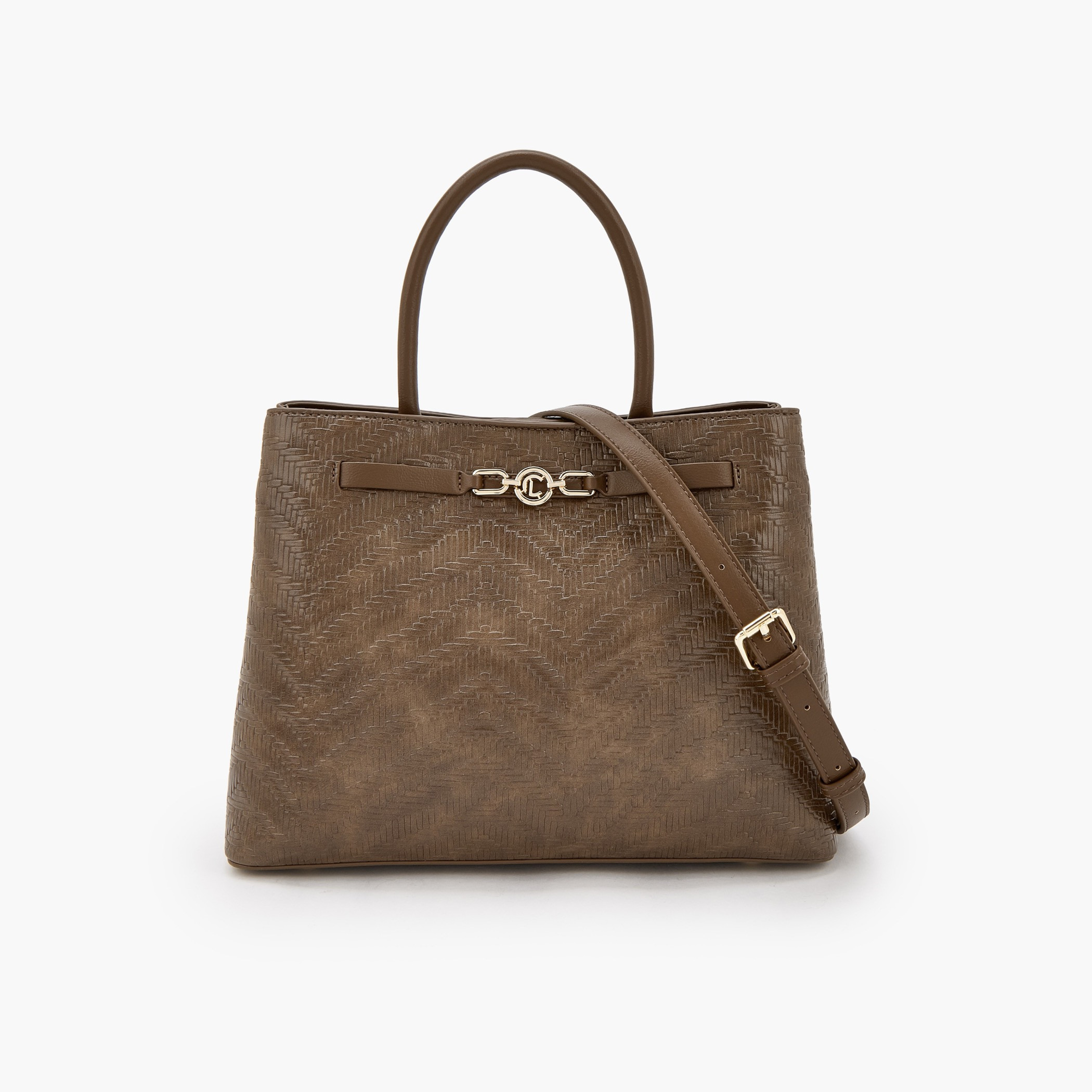 Le Confort Textured Tote Bag with Magnetic Closure-women-bagsandwallets-handbags-image-1