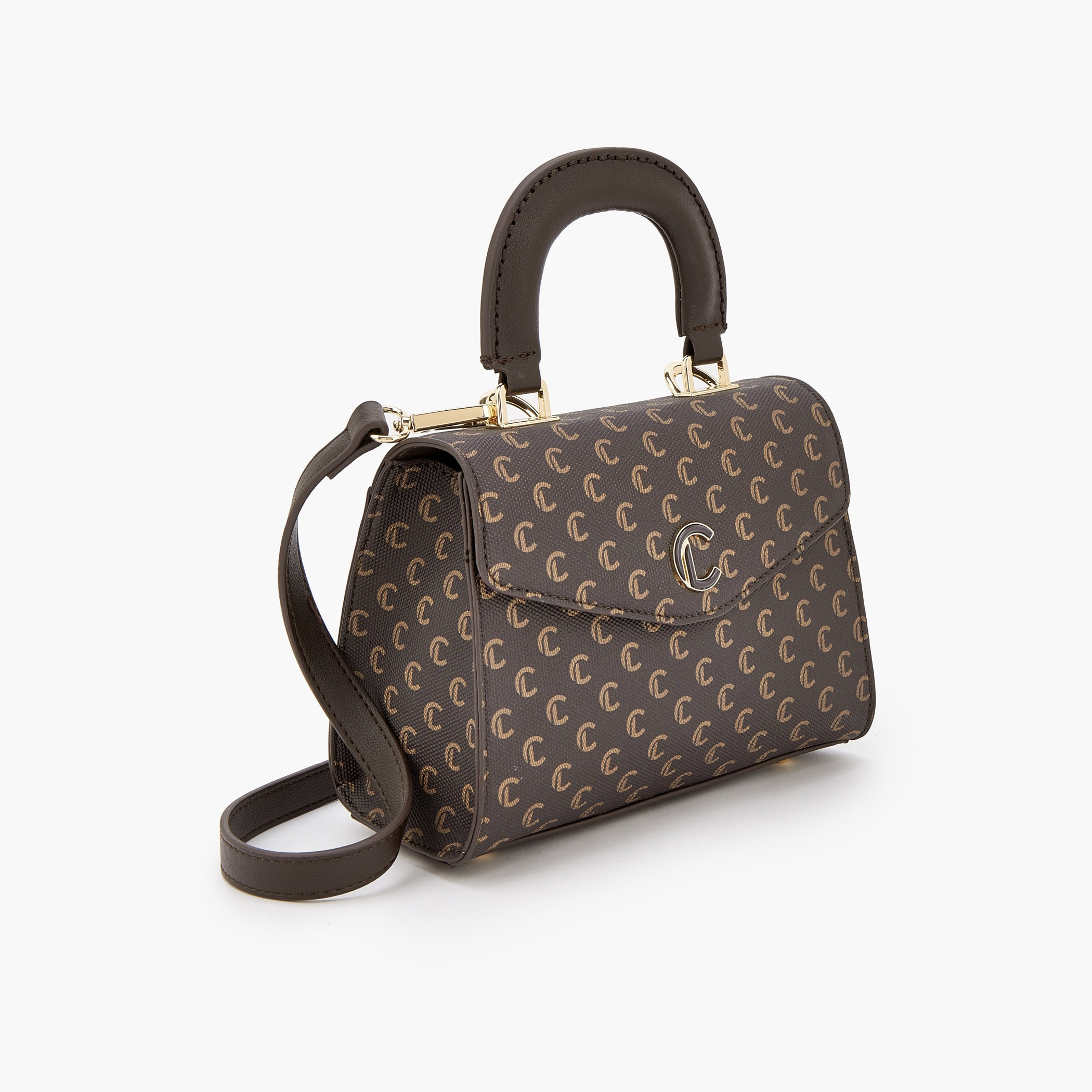 شنطة ساتشيل بمقبض علوي وطبعات مونوجرام من لو كونفورت-women-bagsandwallets-handbags-image-3